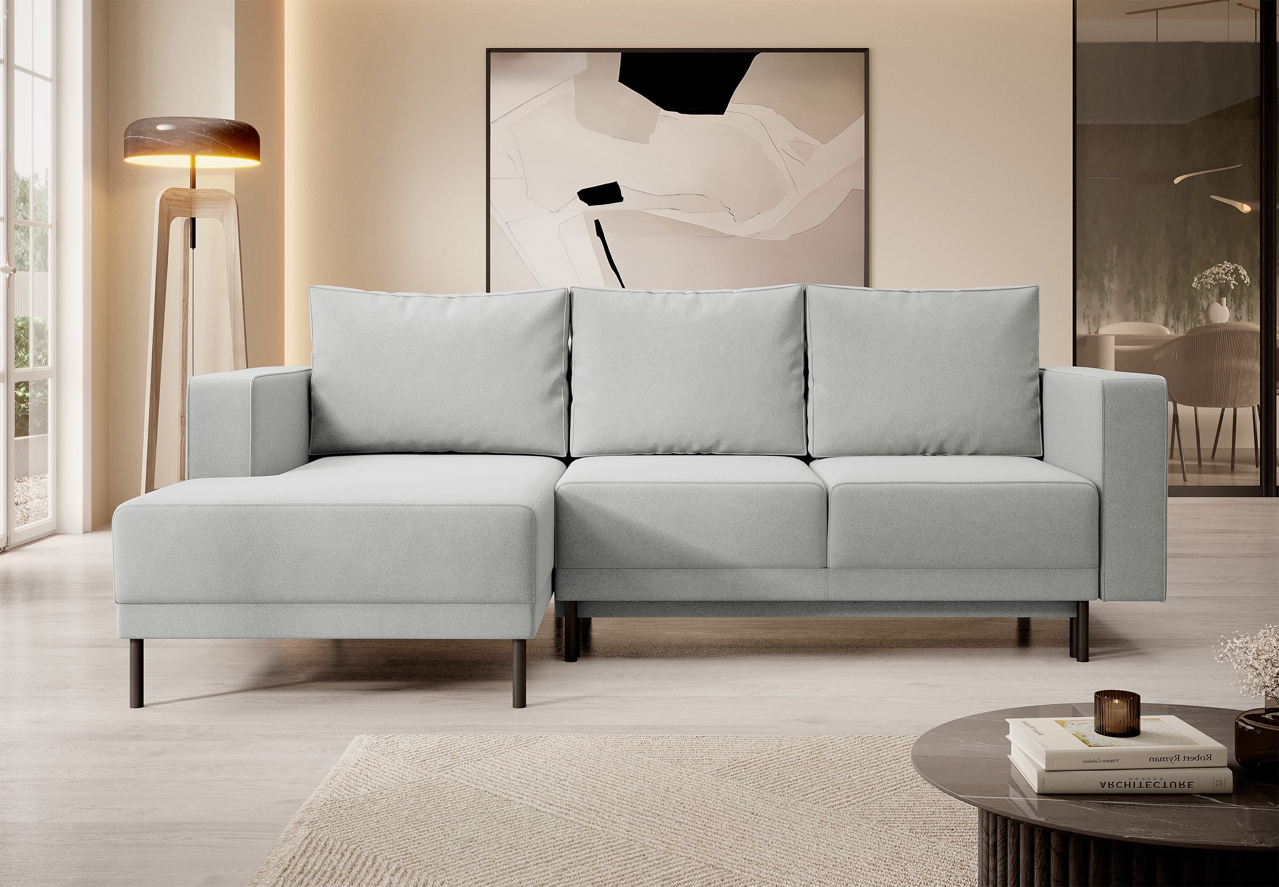 selsey-rodario-mini-ecksofa-links-l-f-rmig-grau-samt-mit-schlaffunktion image 2