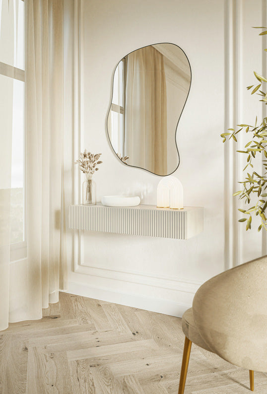selsey-veldio-konsole-90-cm-h-ngend-mit-schublade-gefr-ste-front-grau-beige image 3