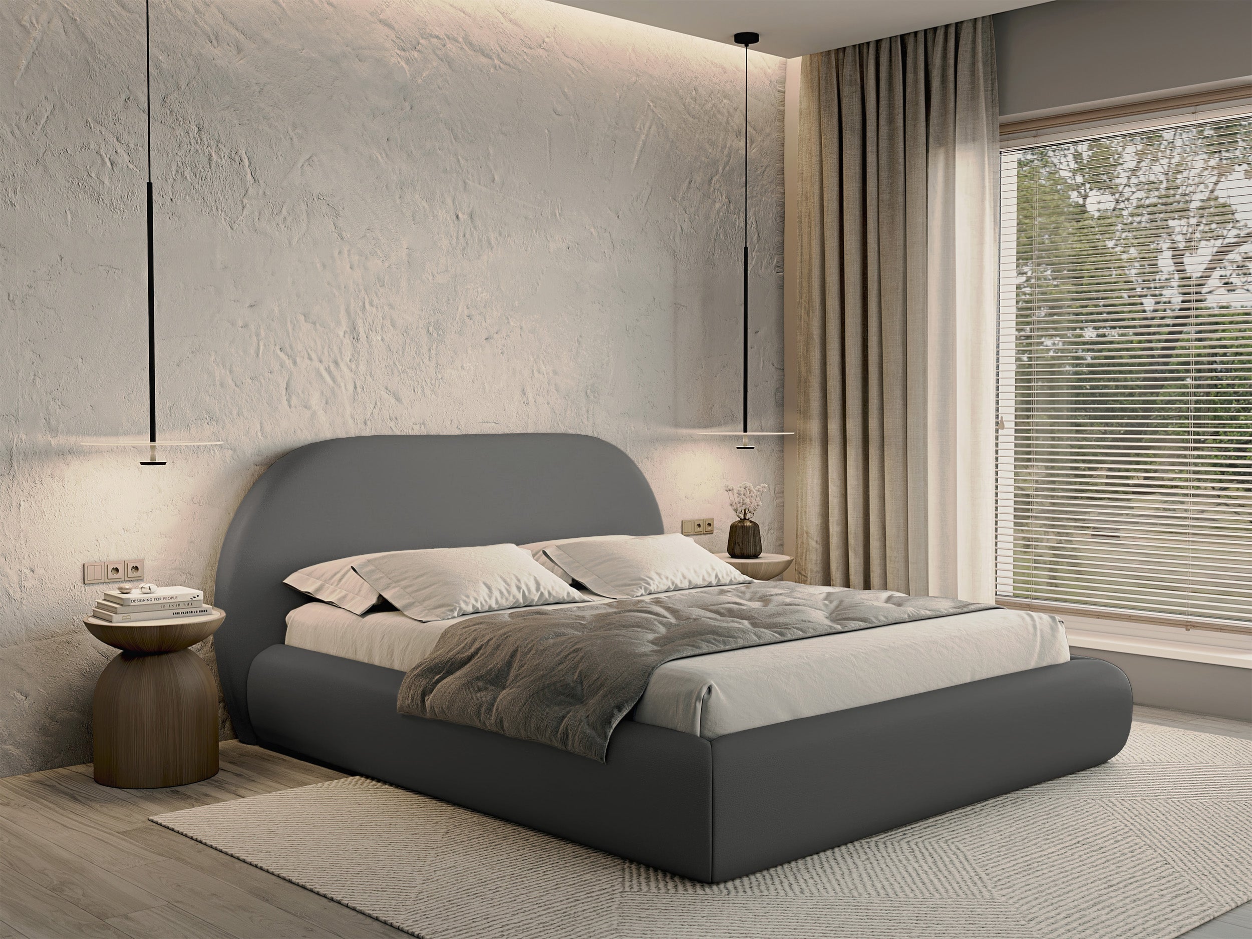 selsey-buvio-gepolstertes-bett-140x200-cm-grauer-chenille image 2