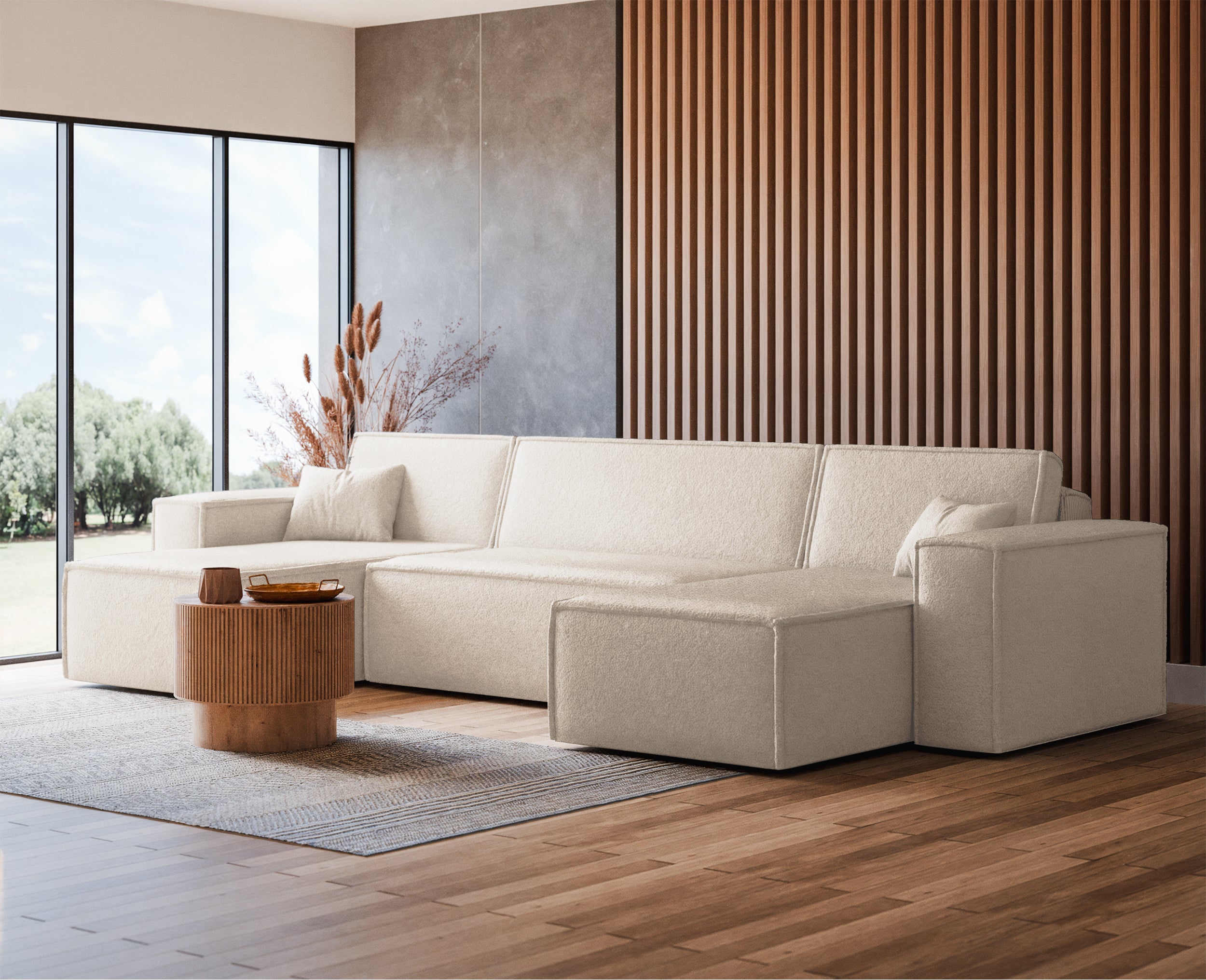 selsey-scarlo-u-ecksofa-mit-schlaffunktion-universell-creme-boucl-mit-stauraum image 3