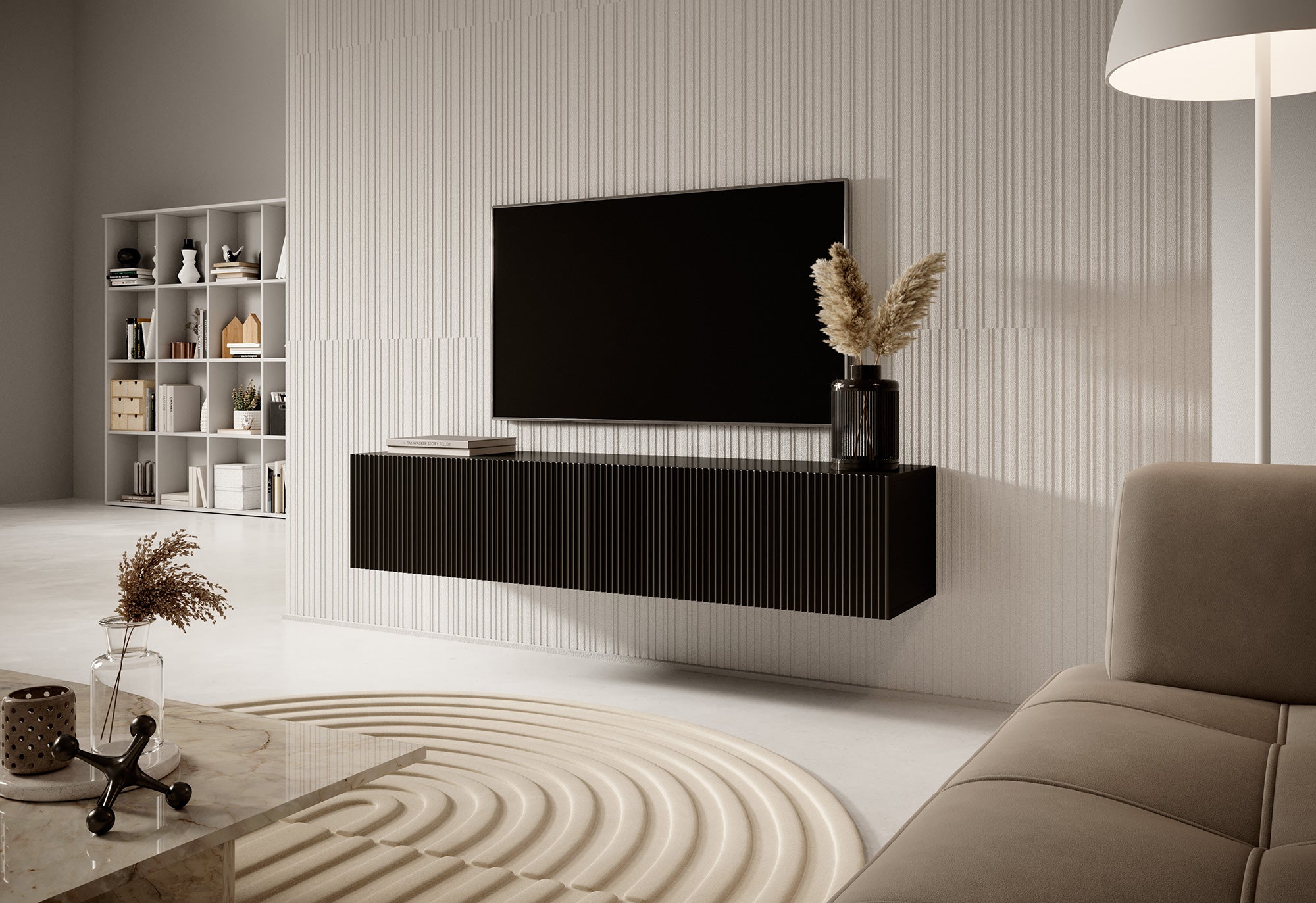 selsey-veldio-tv-schrank-h-ngend-140-cm-schwarz-mit-gefr-ster-front image 3