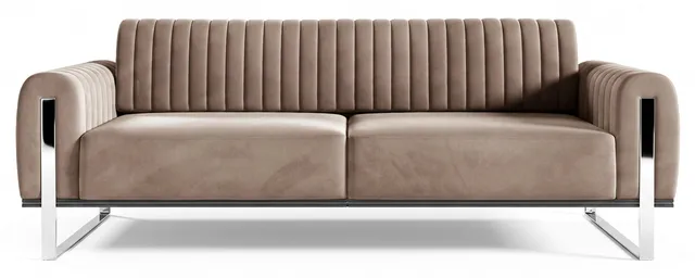 selsey-dreisitziges-sofa-parissa-beige-samt-chromf-e image 1