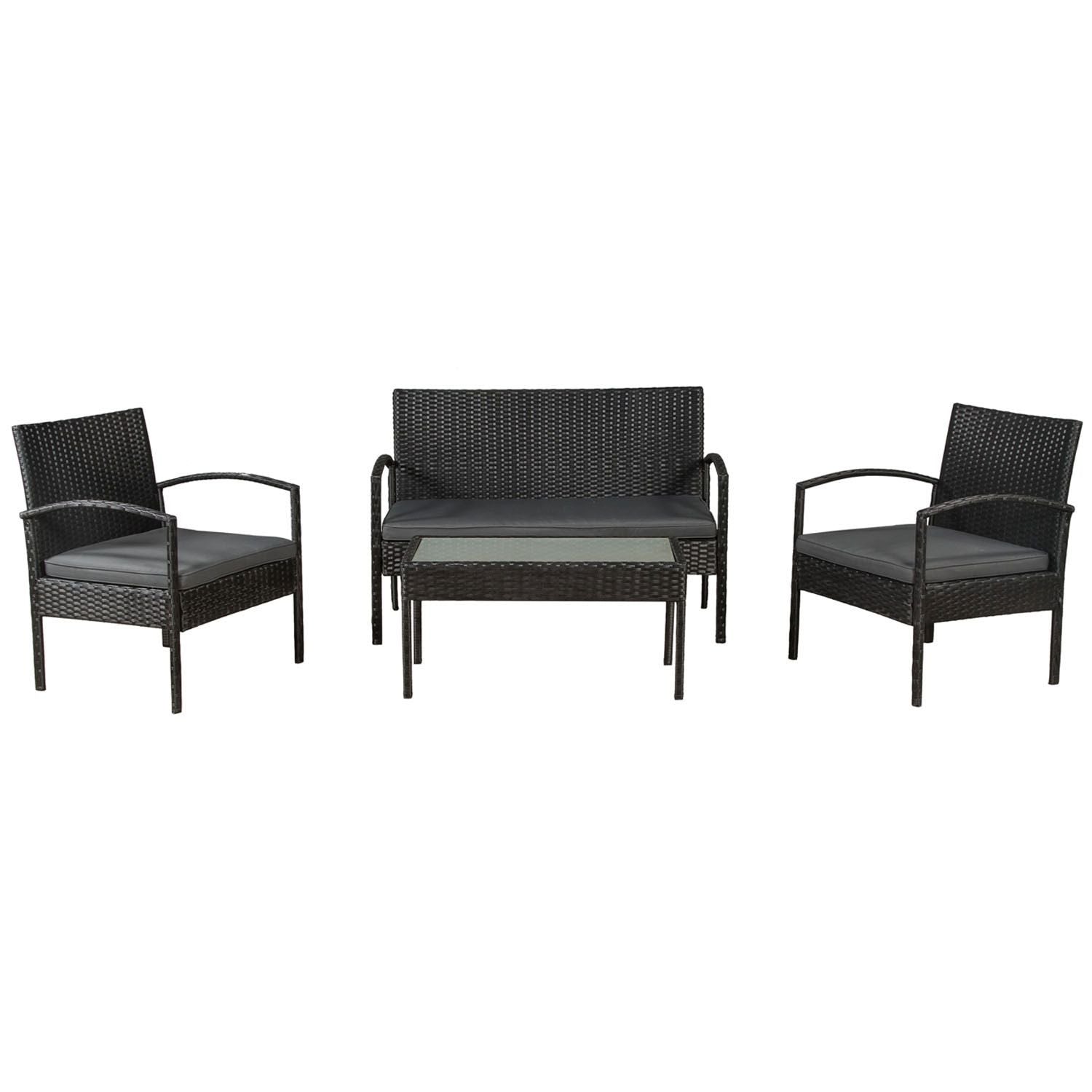 juskys-polyrattan-sitzgruppe-trinidad-4-teilig-f-r-4-personen-schwarz-grau image 1