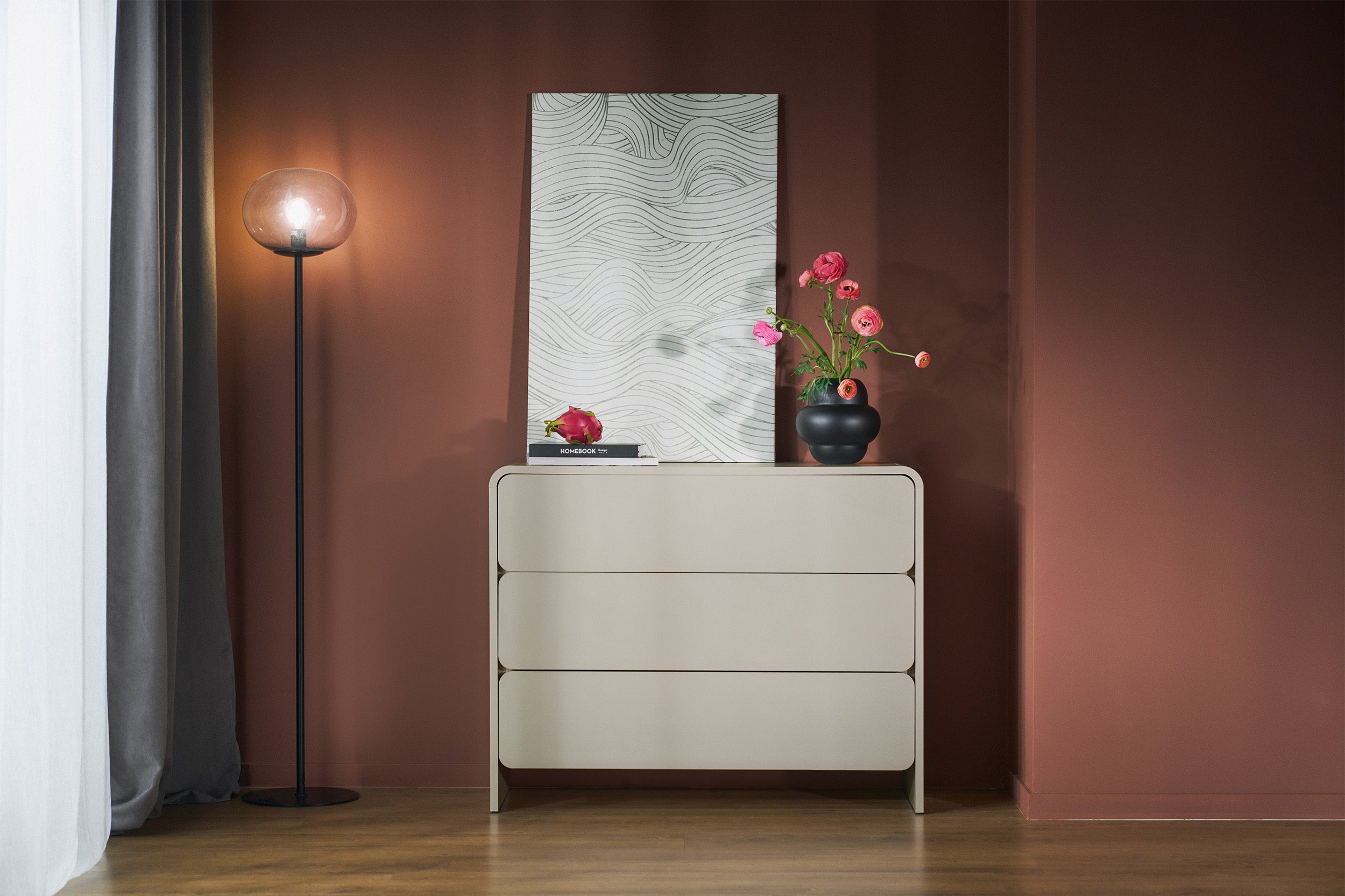 selsey-lummo-kommode-100-cm-mit-3-schubladen-kaschmir image 5