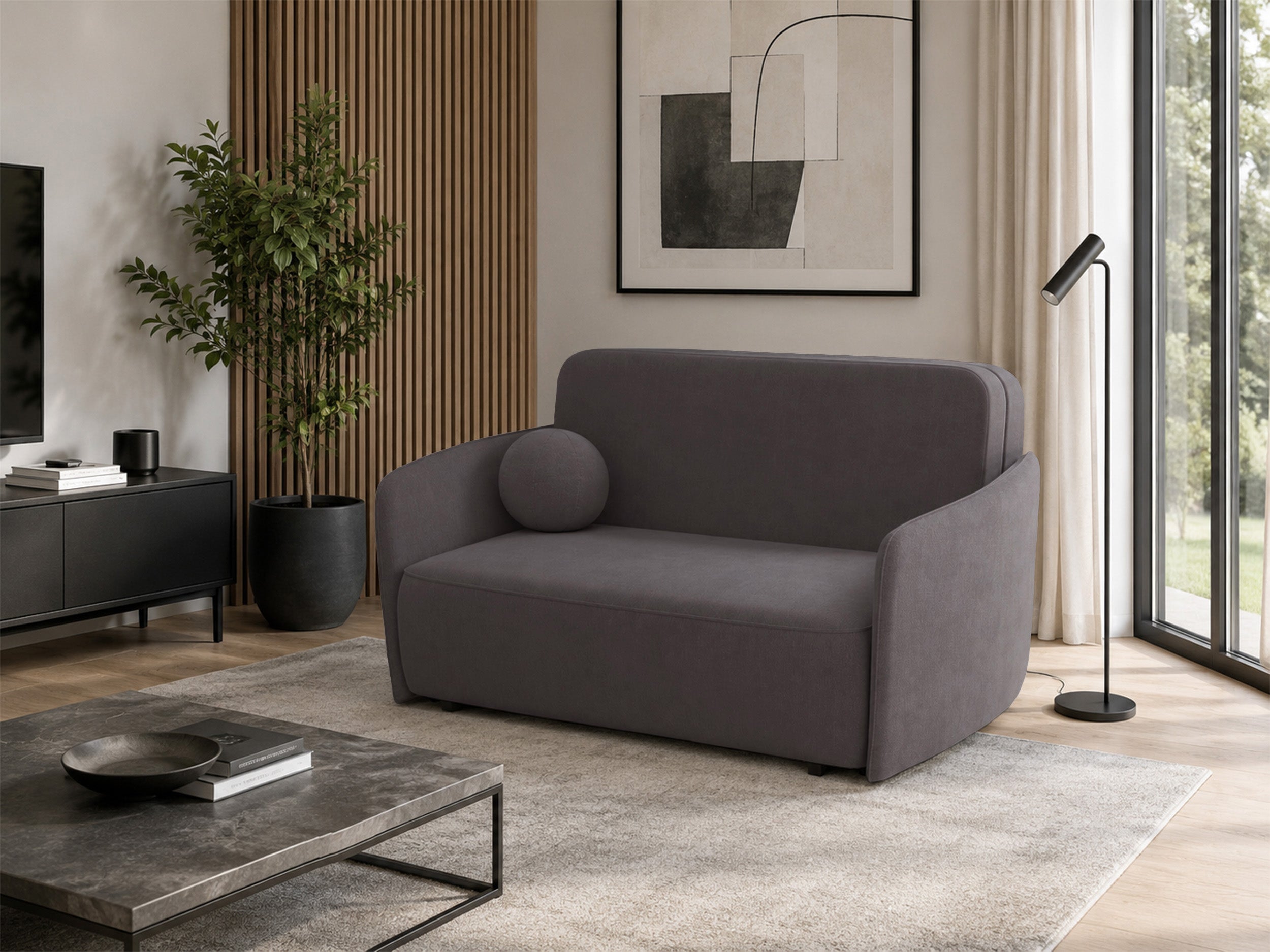 selsey-paxi-ausziehbares-2-personen-sofa-165-cm-mit-stauraum-grau-braunes-chenil image 4