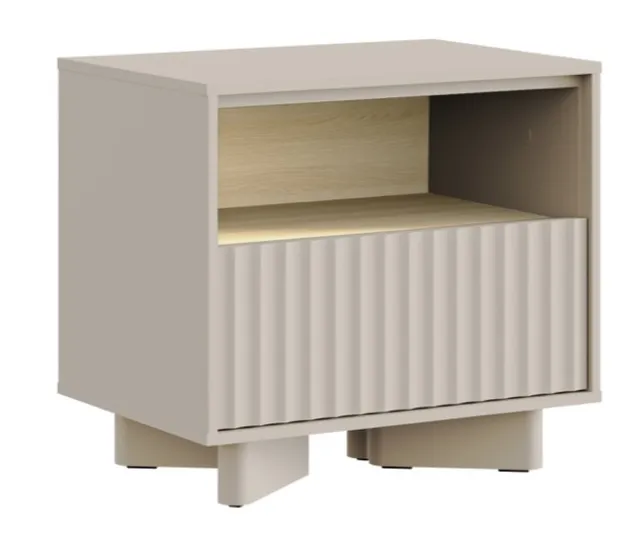 selsey-distria-nachttisch-mit-schublade-und-geriffelter-front-50-cm-kaschmir-vic image 1