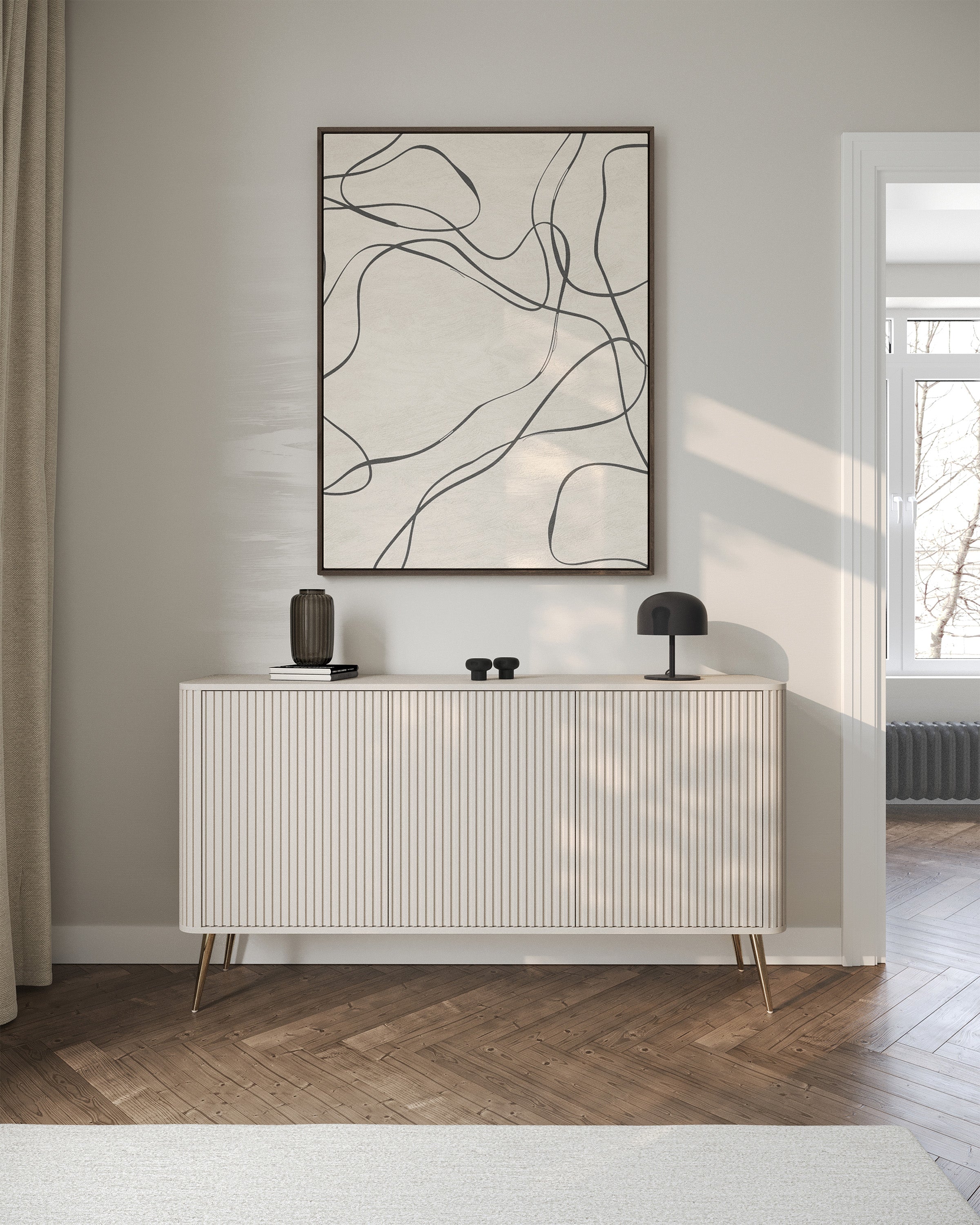 selsey-ovarlo-kommode-dreit-rig-163-cm-sandbeige-mit-fr-sungen-goldene-beine image 2
