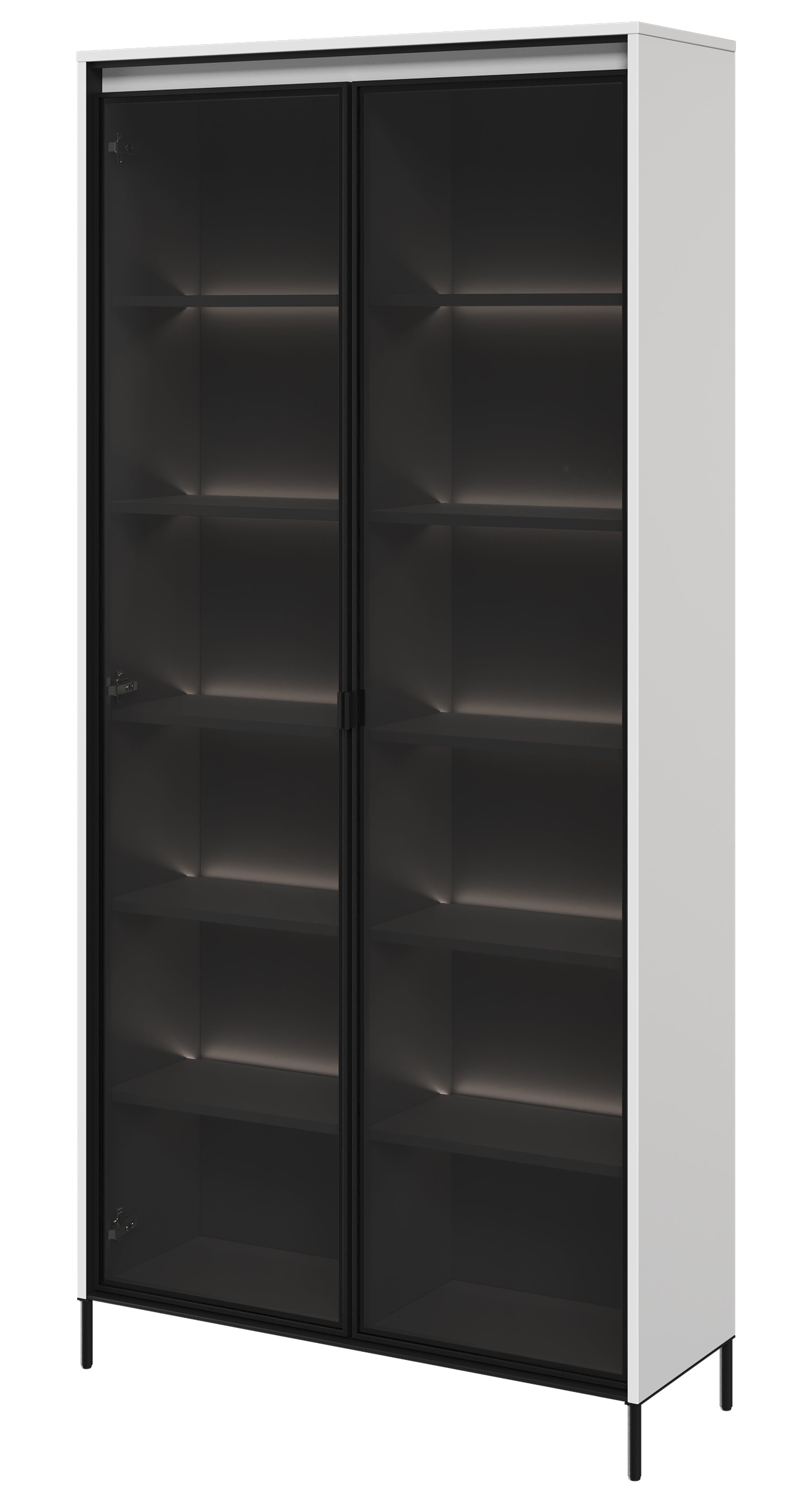 selsey-trend-zweifl-geliger-schrank-vitrine-92-cm-wei-mit-led image 1