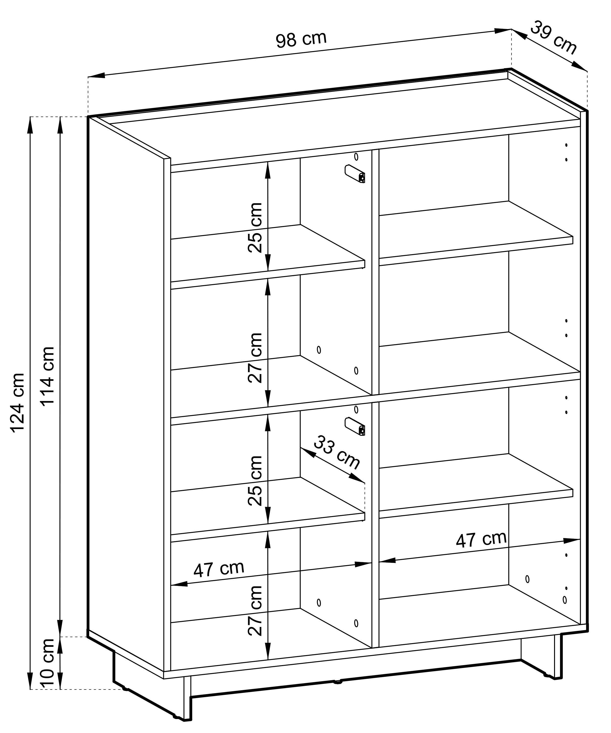 selsey-yasumi-viert-rige-kommode-98-cm-karamelleiche-highboard image 7