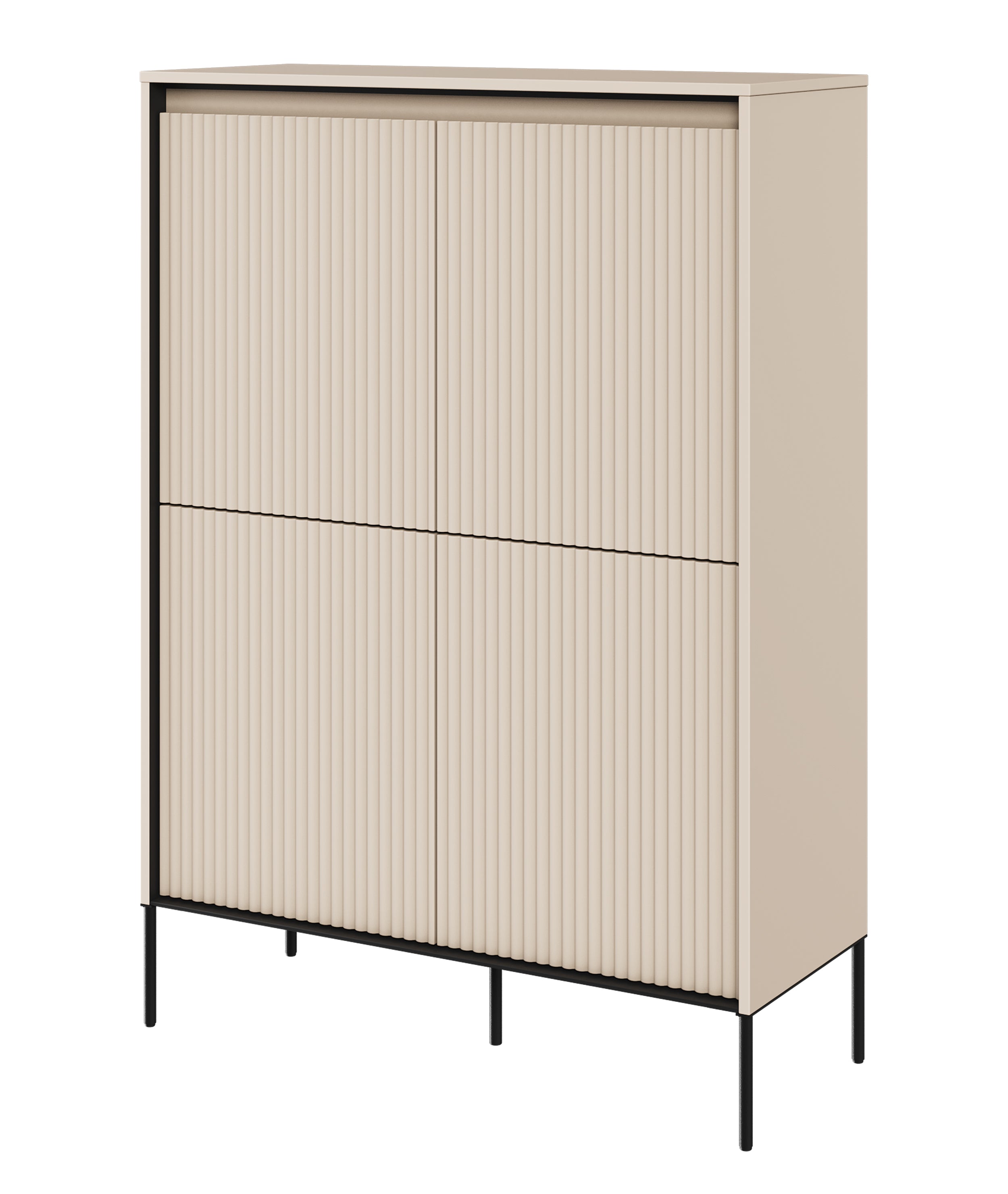selsey-trend-hohe-kommode-98-cm-4-t-rig-mit-led-beige image 1