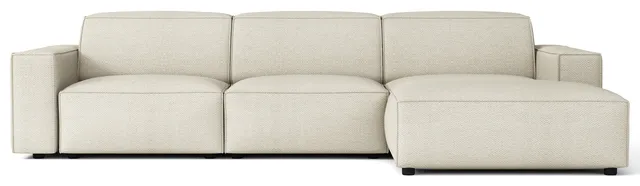selsey-sellmo-modulares-ecksofa-l-form-rechts-cremefarbener-chenille-stoff image 1