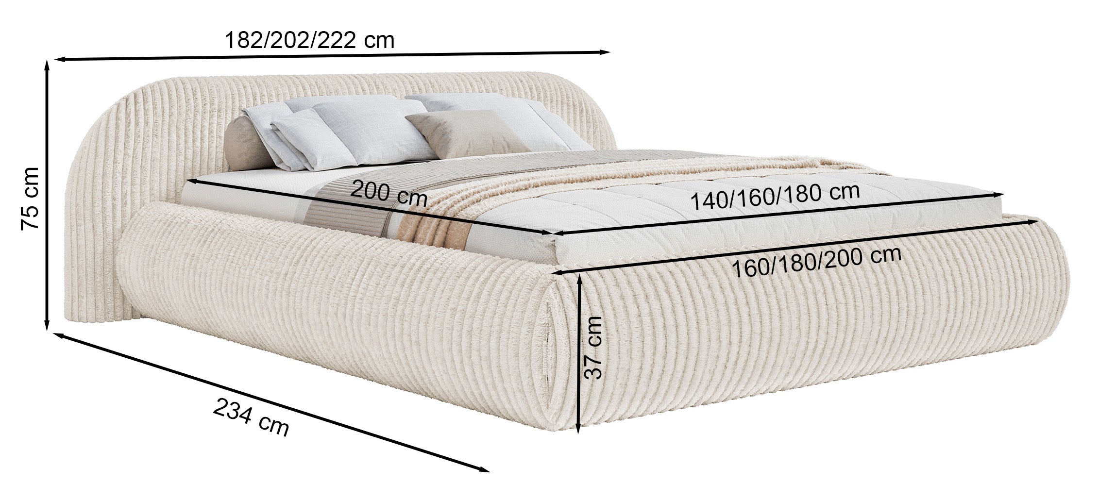 selsey-shels-low-gepolstertes-bett-160x200-cm-mit-stauraum-grauer-cordstoff image 6