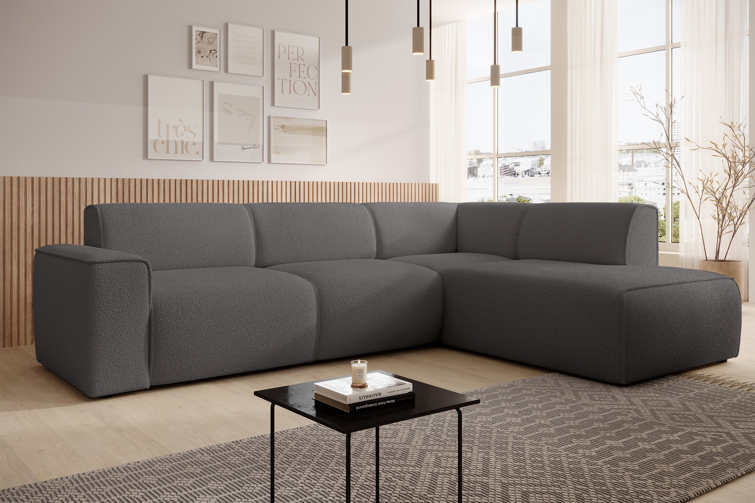 selsey-bouvi-ecksofa-l-f-rmig-rechte-armlehne-dunkelgrauer-boucl-stoff image 3