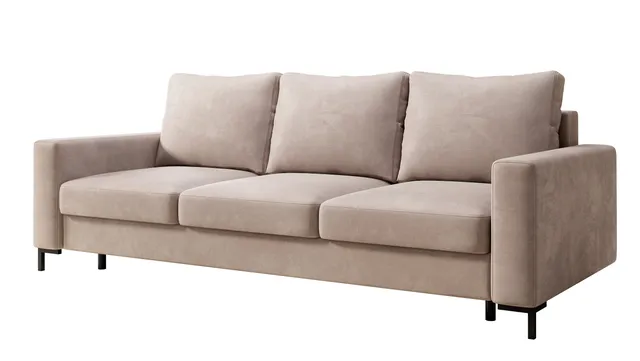 selsey-mokpeo-dreisitziges-schlafsofa-mit-stauraum-beige-samt image 1