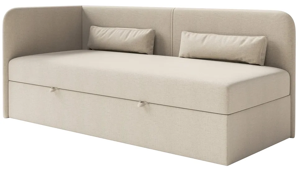 selsey-calmmo-jugendbett-90x200-cm-links-mit-stauraum-hellbeige-chenille-wassera image 1