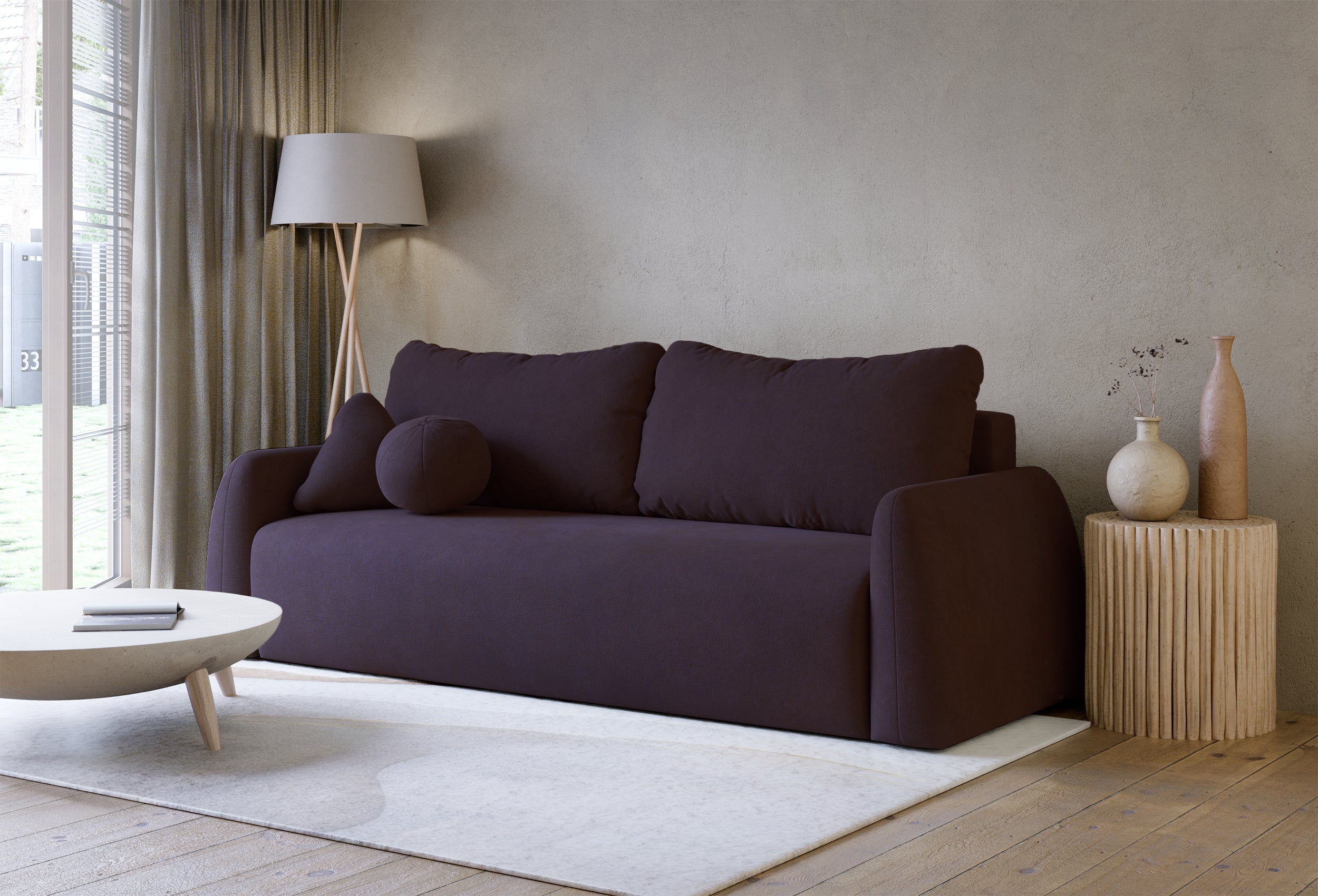 selsey-nubelle-3-sitzer-schlafsofa-ausklappbar-violett-chenille-wasserabweisend image 5
