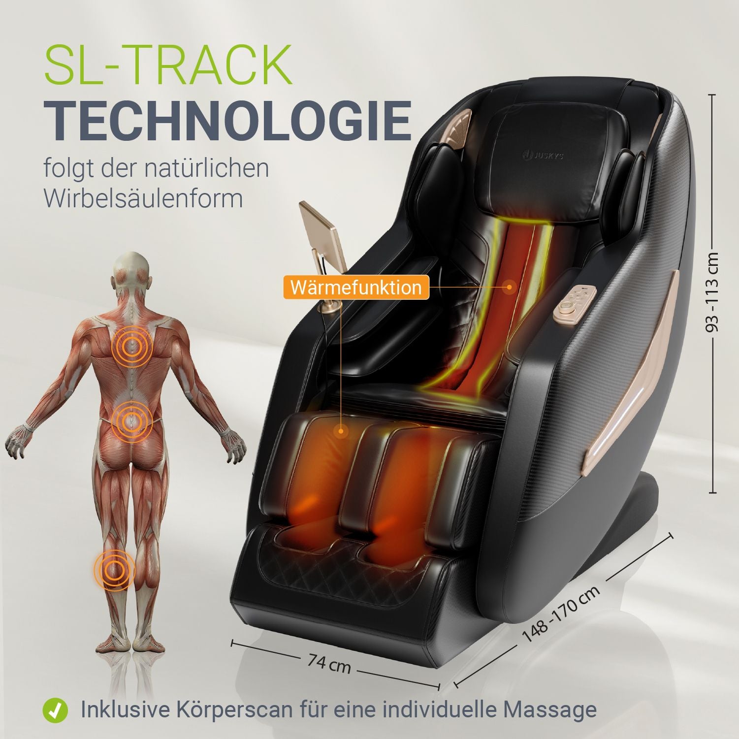 juskys-massagesessel-paros-elektrischer-shiatsu-massagestuhl-zero-gravity image 5