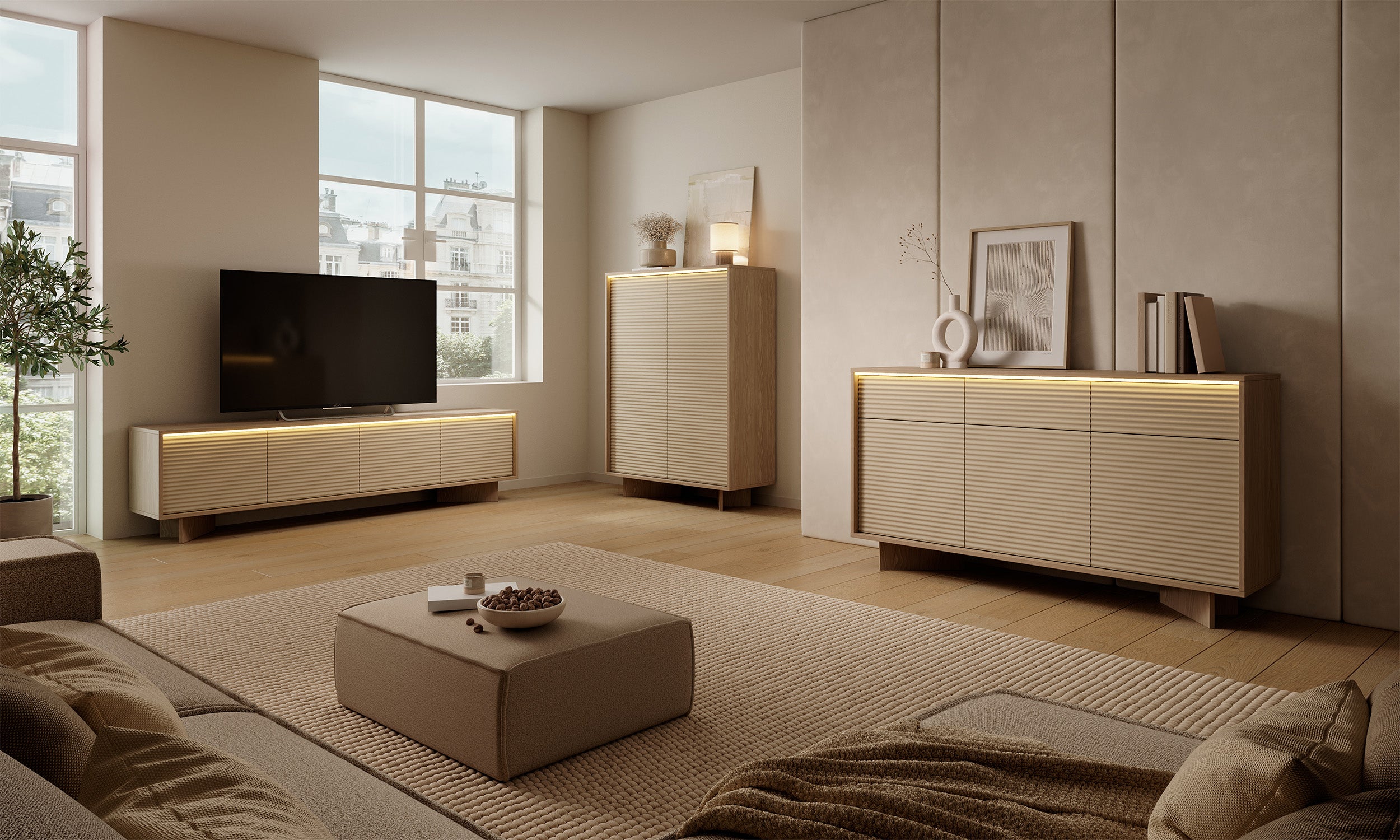 selsey-semi-dreht-renschrank-kommode-154-cm-mit-3-schubladen-und-led-bolivar-nat image 4