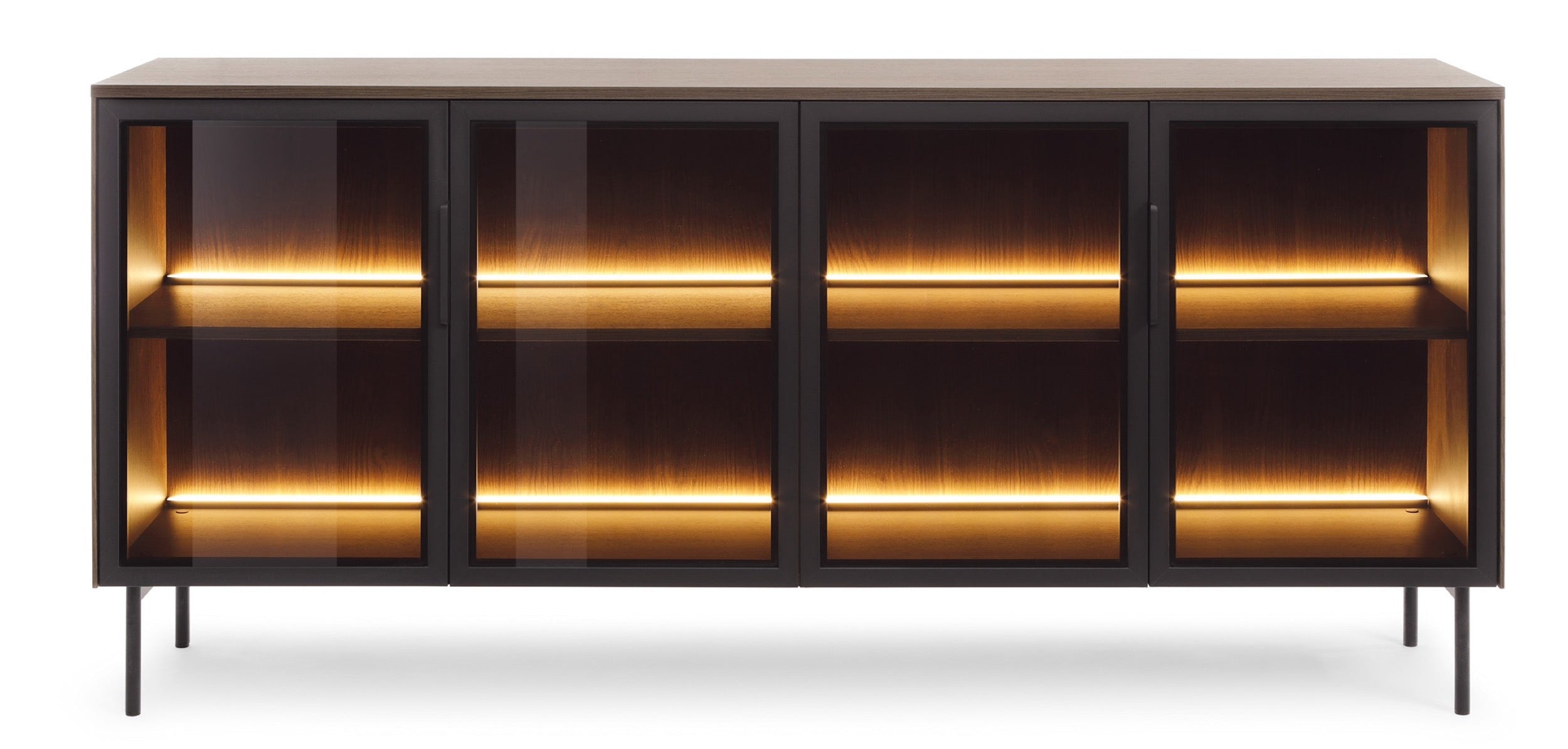 selsey-lumi-4-t-rige-glaskommode-181-cm-eiche-dunin-mit-led-beleuchtung image 4