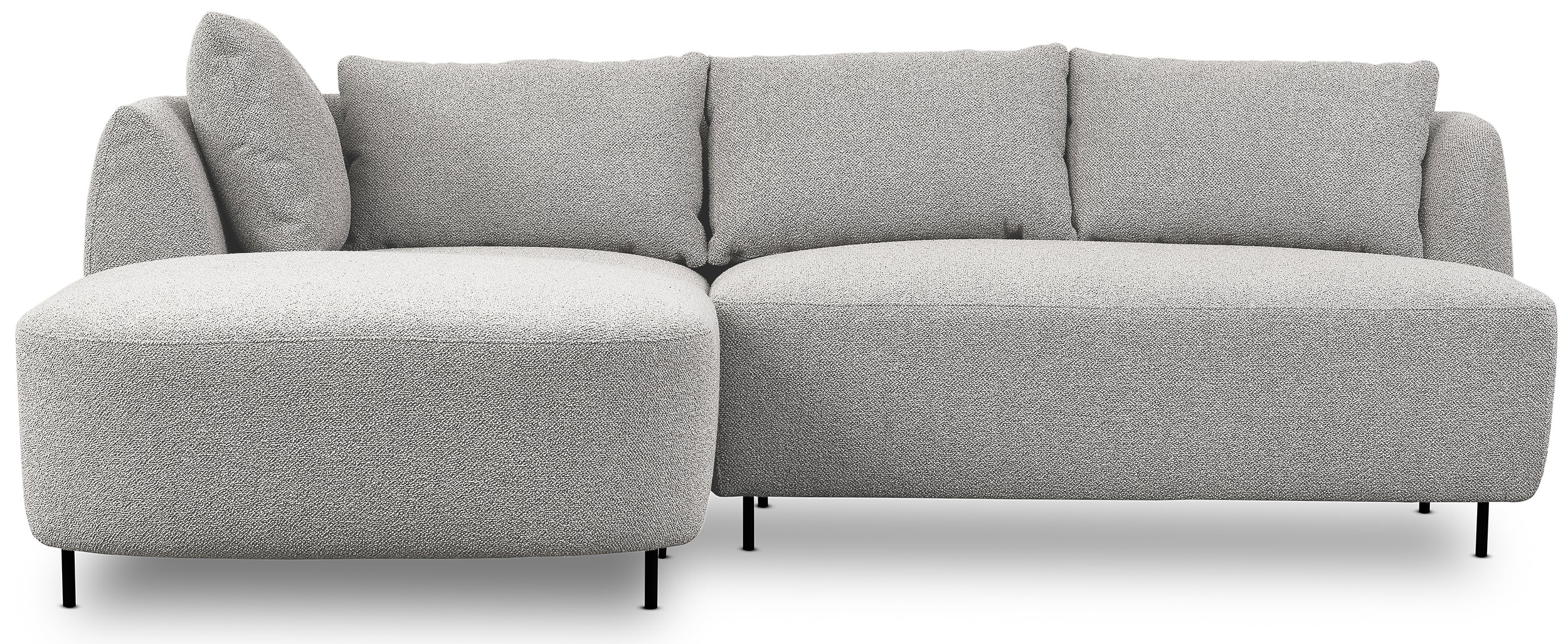 selsey-lanomi-ecksofa-l-form-links-modular-hellgrauer-boucl-mit-pouf image 1