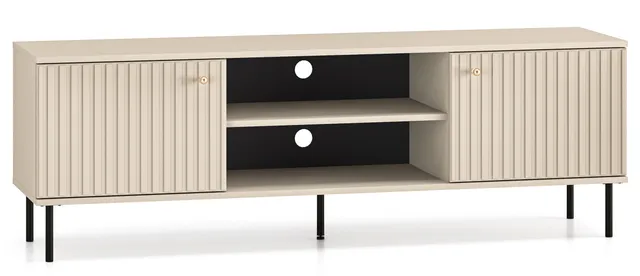 selsey-caletto-tv-schrank-160-cm-beige-mit-lamellen image 1