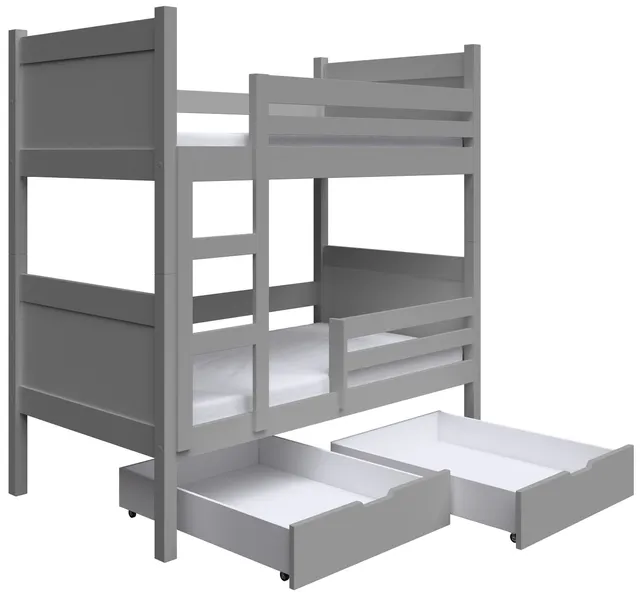 selsey-frello-etagenbett-80x180-cm-grau-mit-matratzen-und-schubladen image 1