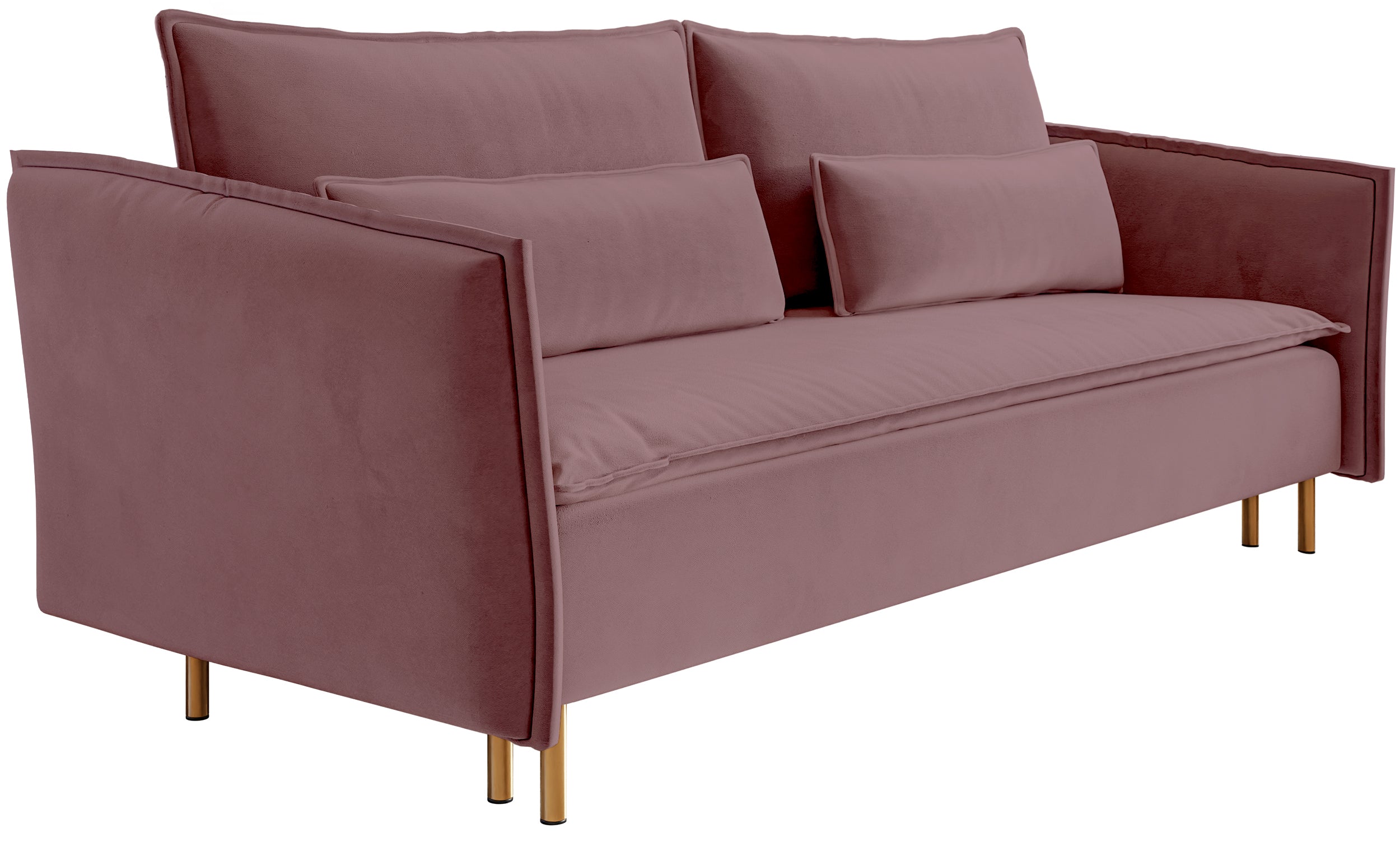 selsey-ummo-dreisitziges-schlafsofa-mit-stauraum-rosa-velours-goldbeine image 5