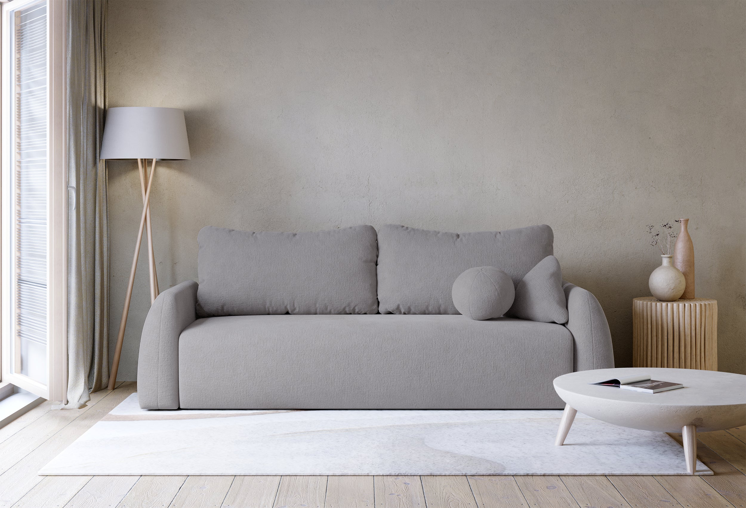 selsey-nubelle-dreisitziges-ausklappbares-sofa-mit-stauraum-grauer-chenillestoff image 2