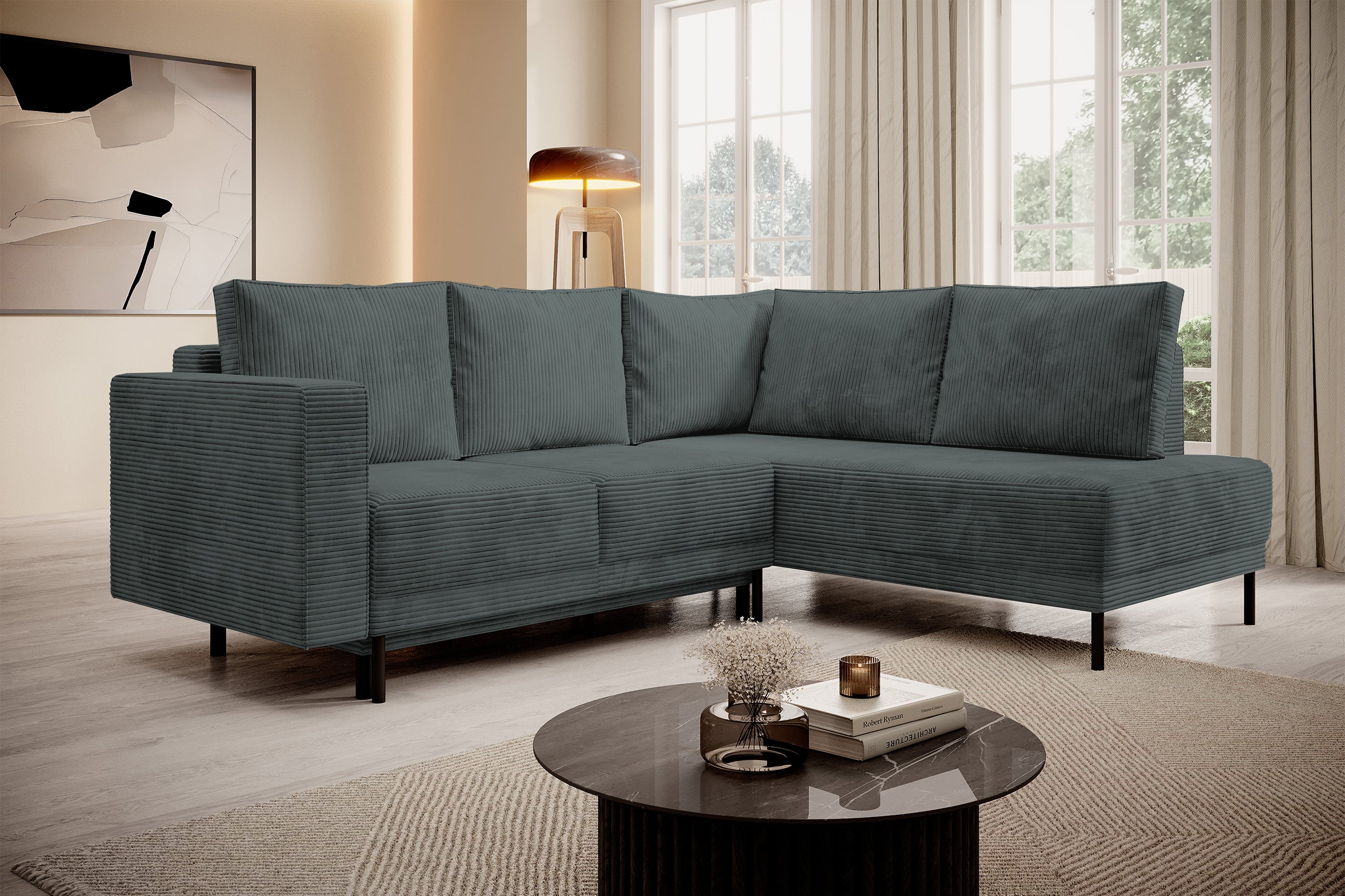 selsey-ecksofa-rodario-rechtsseitig-mit-schlaffunktion-und-bettkasten-grauer-cor image 2