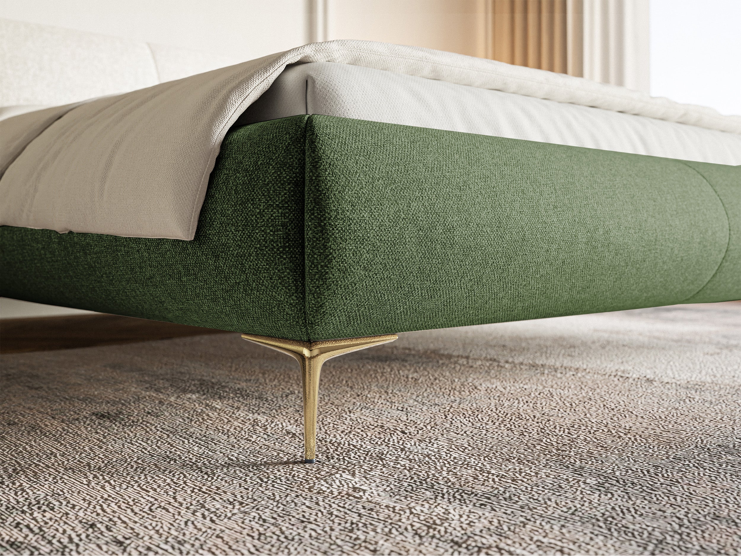 selsey-ovalle-gepolstertes-bett-160x200-cm-olivgr-n-hydrophobe-webung-goldene-be image 4