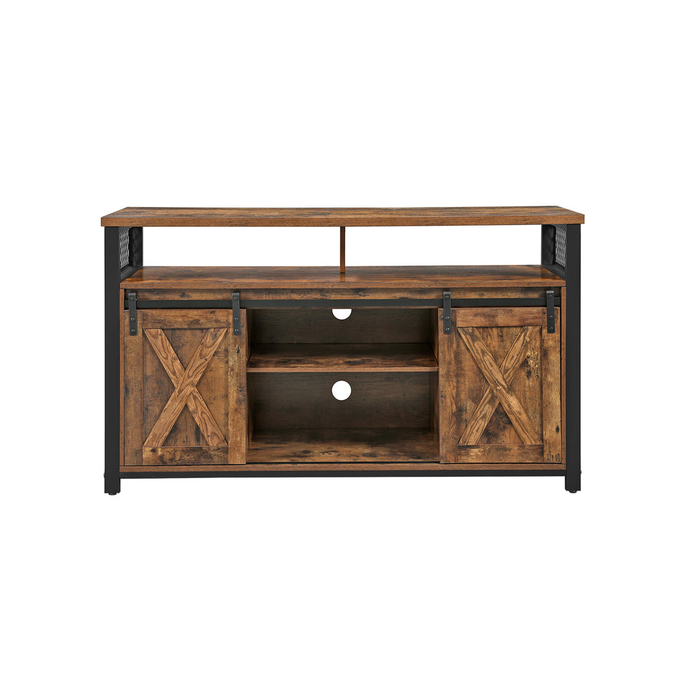 vasagle-tv-schrank-vintagebraun-schwarz-135-x-40-x-76-cm image 3