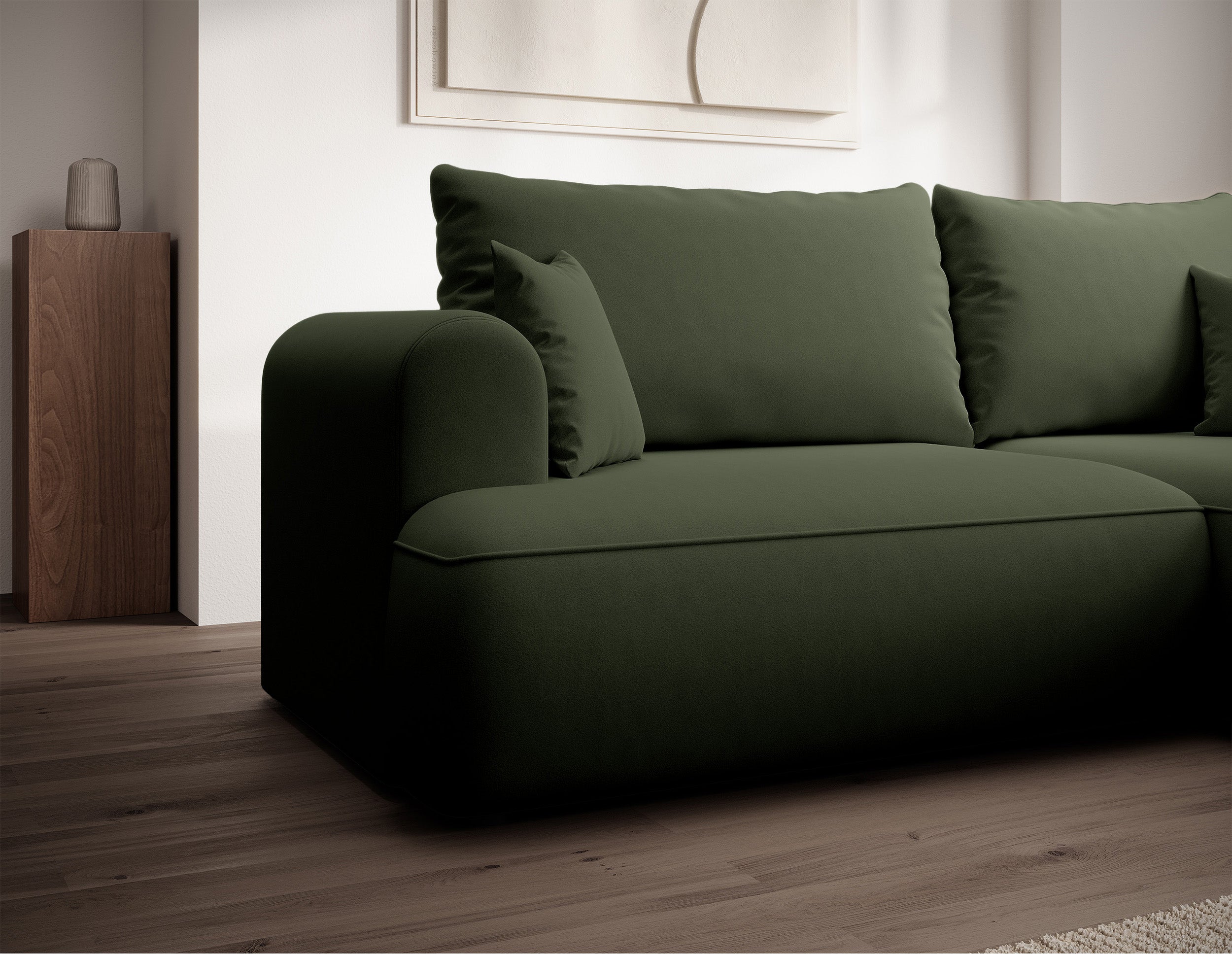 selsey-ovo-mini-ecksofa-mit-schlaffunktion-l-form-rechts-mit-stauraum-olivgr-n-s image 4