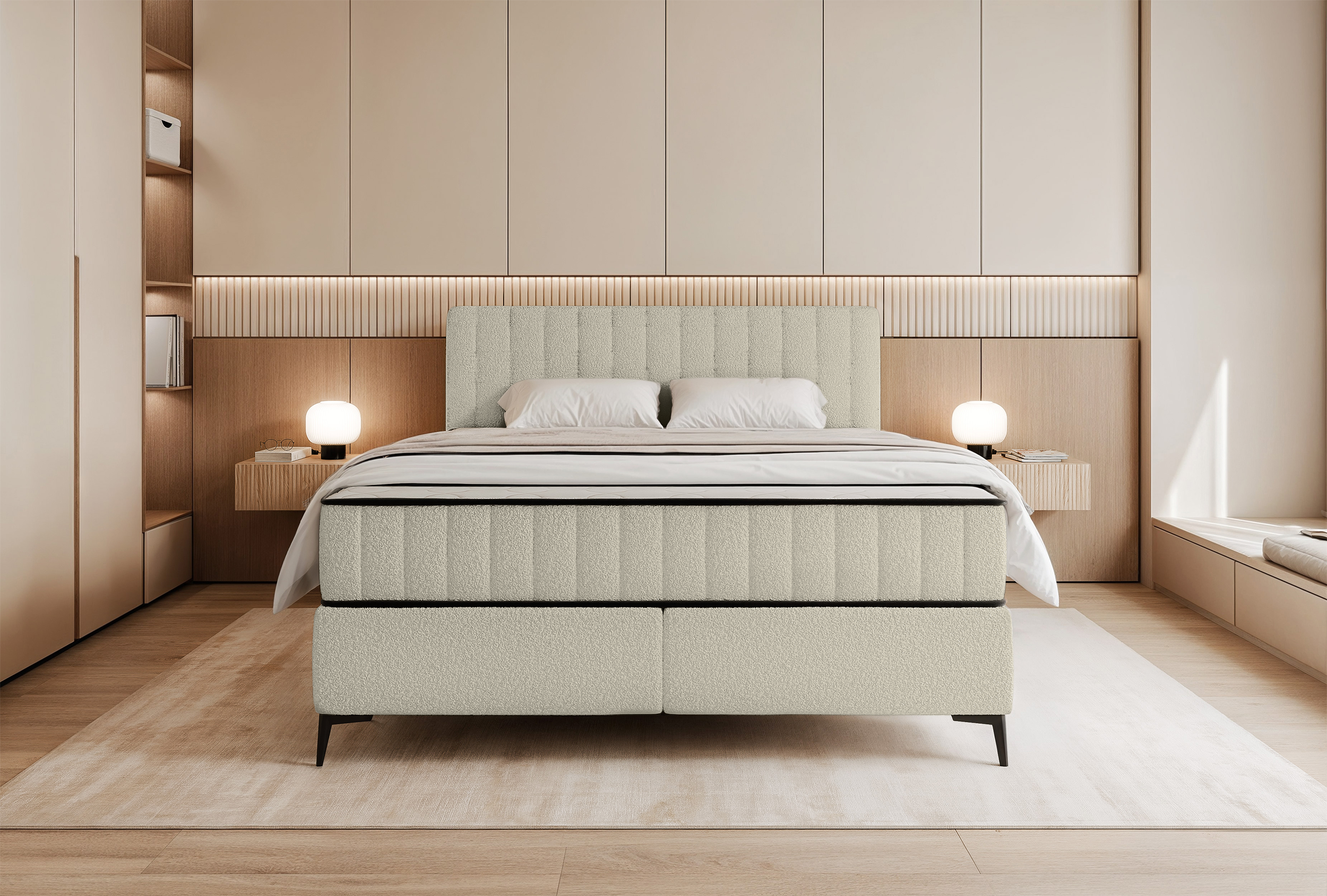 selsey-mufasso-kontinentales-bett-160x200-hellbeige-boucl-mit-stauraum image 3