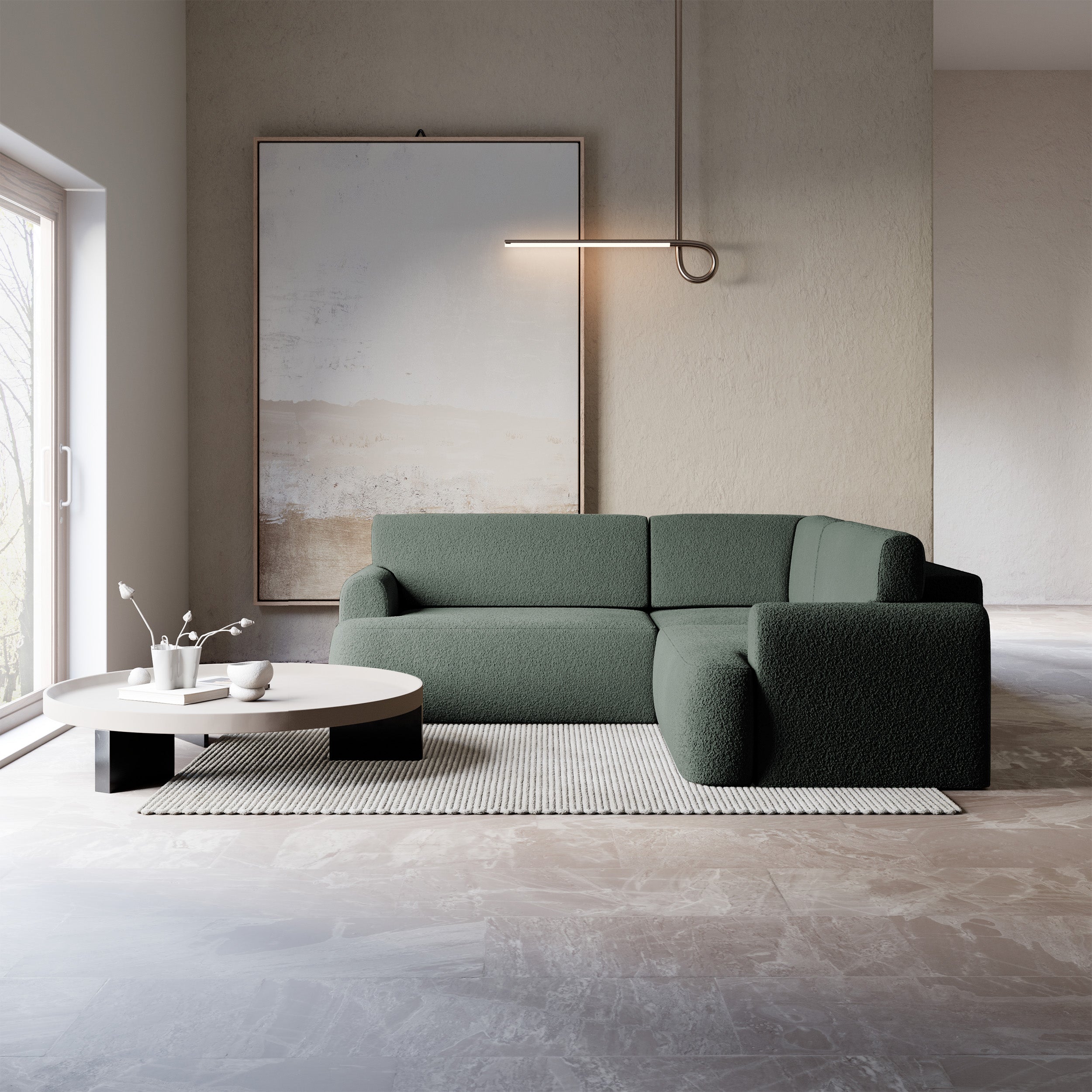 selsey-kaveo-ecksofa-mit-schlaffunktion-l-f-rmig-universell-dunkelgr-ner-samt image 2