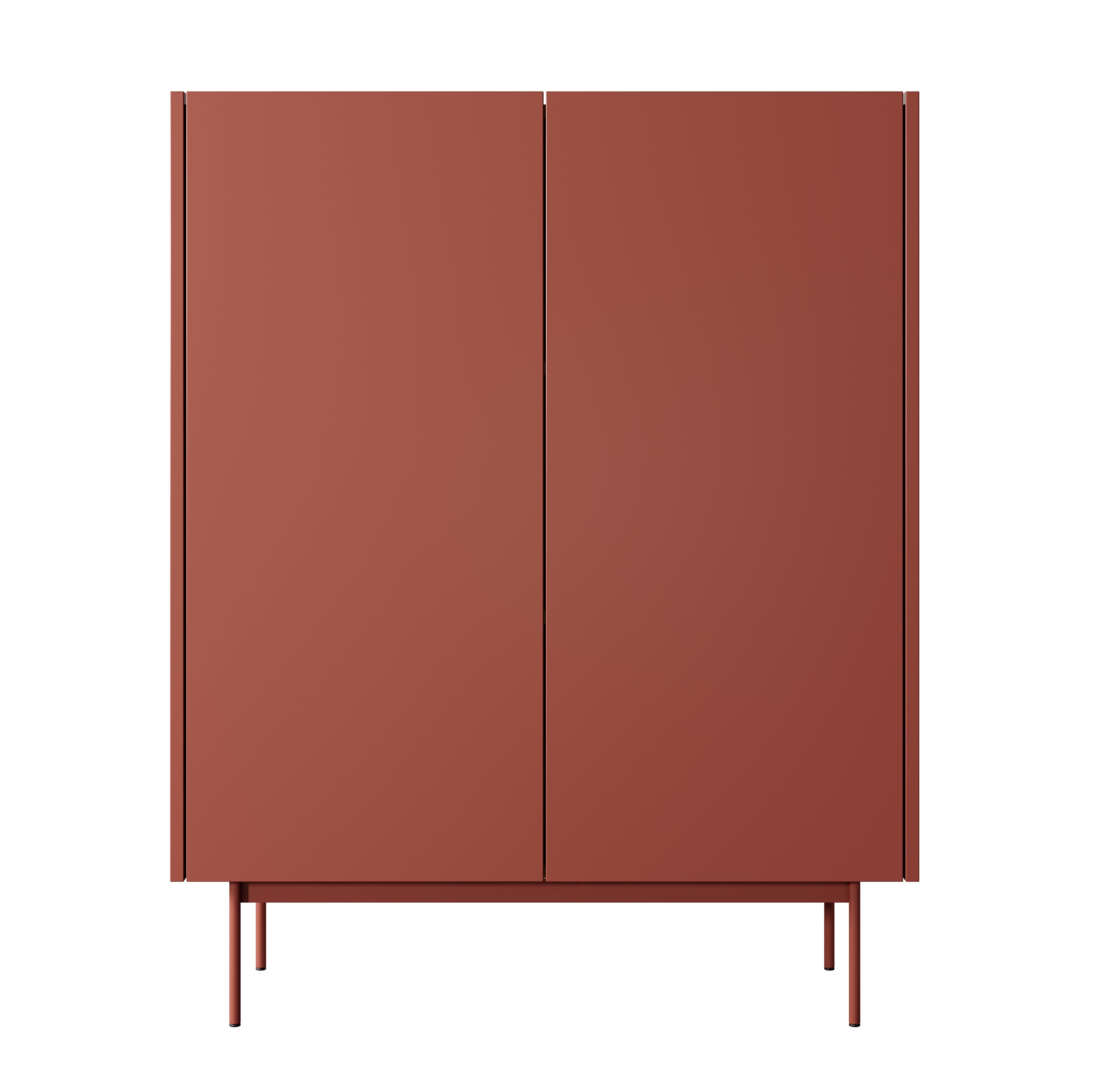 selsey-brickki-color-hohe-kommode-97-cm-zweit-rig-ziegelrot-eiche-linea image 4