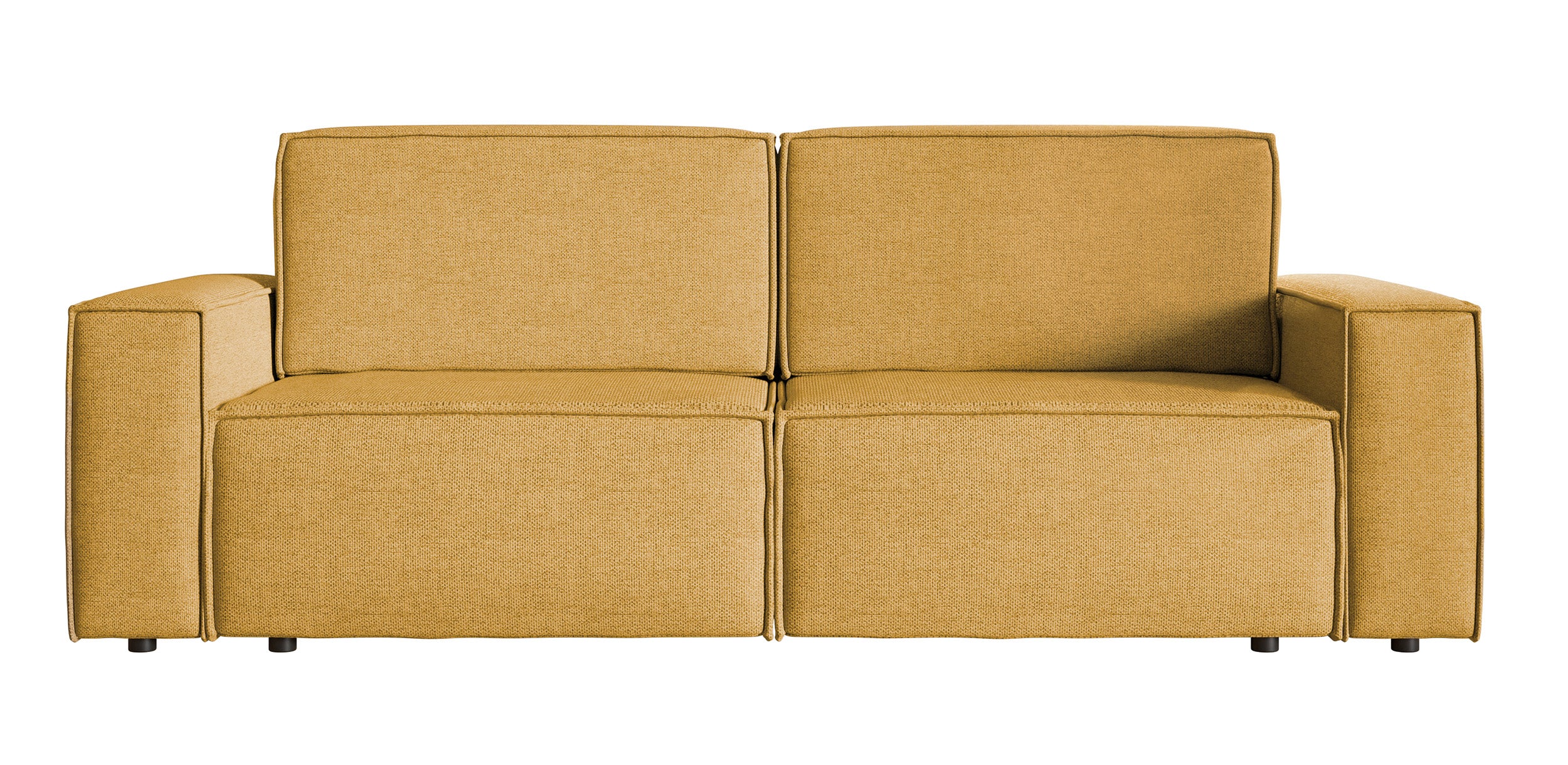 selsey-copertino-dreisitziges-ausklappbares-sofa-senfgelb-pflegeleichtes-geflech image 1