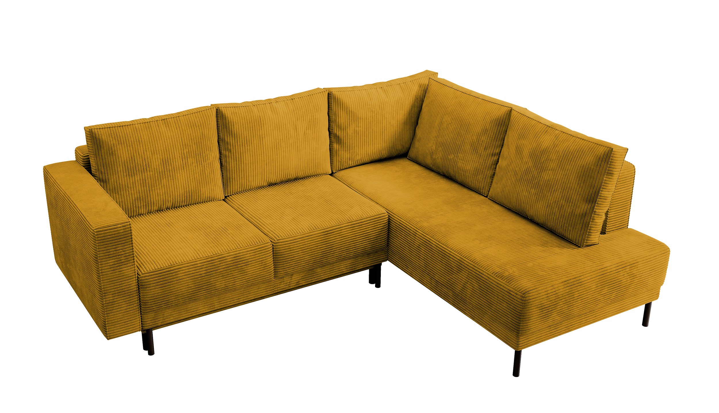 selsey-rodario-ecksofa-rechts-mit-schlaffunktion-und-bettkasten-senfgelber-cord image 5