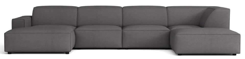 selsey-sellmo-u-form-ecksofa-modular-rechts-mit-hocker-dunkelgrau-chenille-hydro image 1