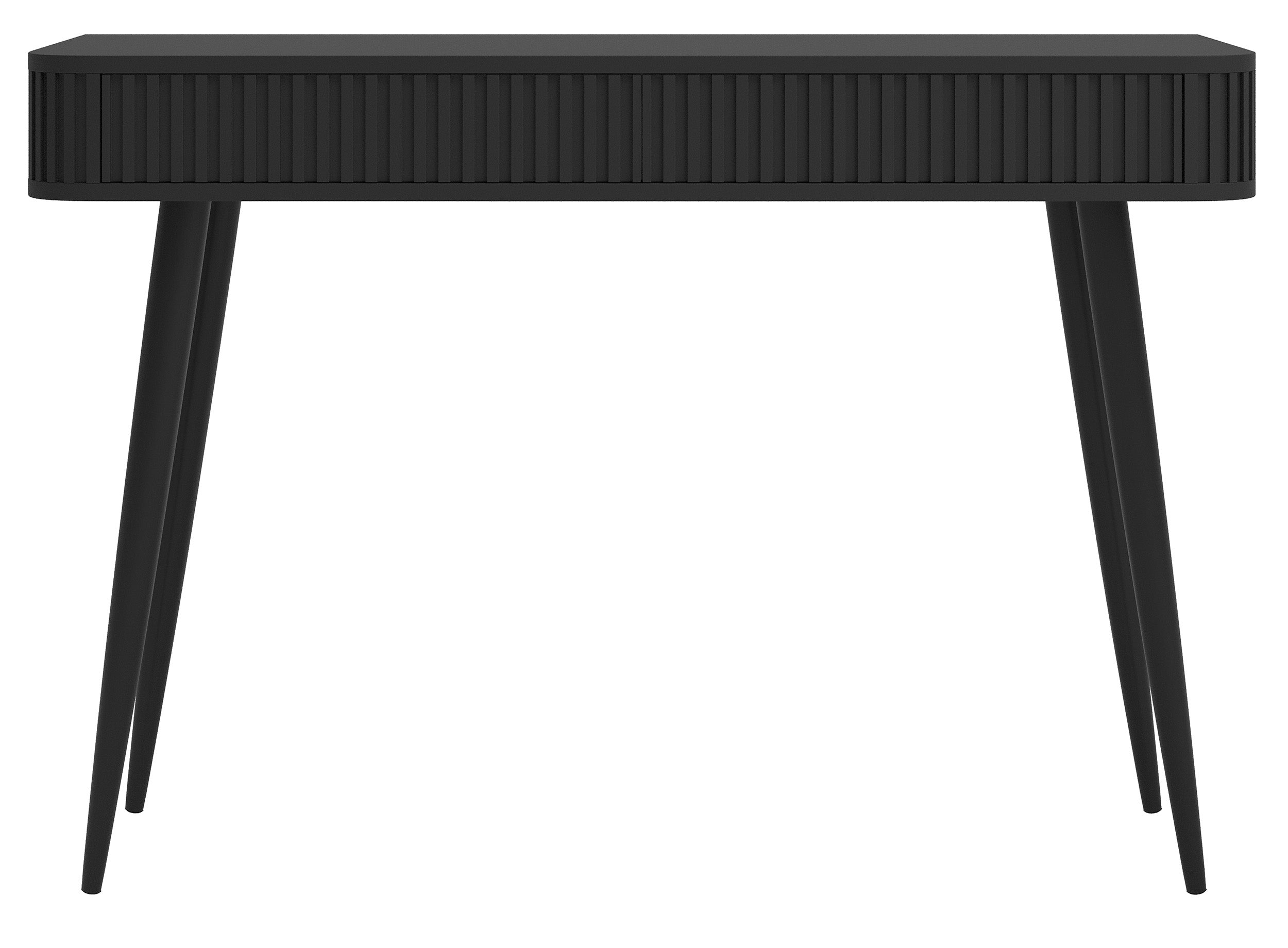 selsey-ovarlo-schminktisch-113-cm-schwarz-mit-rillen-und-2-schubladen image 5