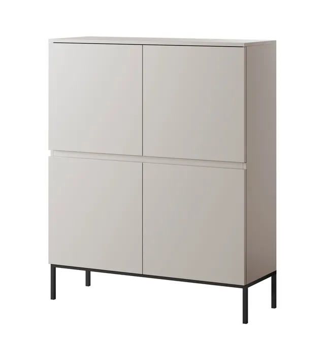 selsey-bemmi-hohe-kommode-100-cm-kaschmir-mit-stahlf-en image 1