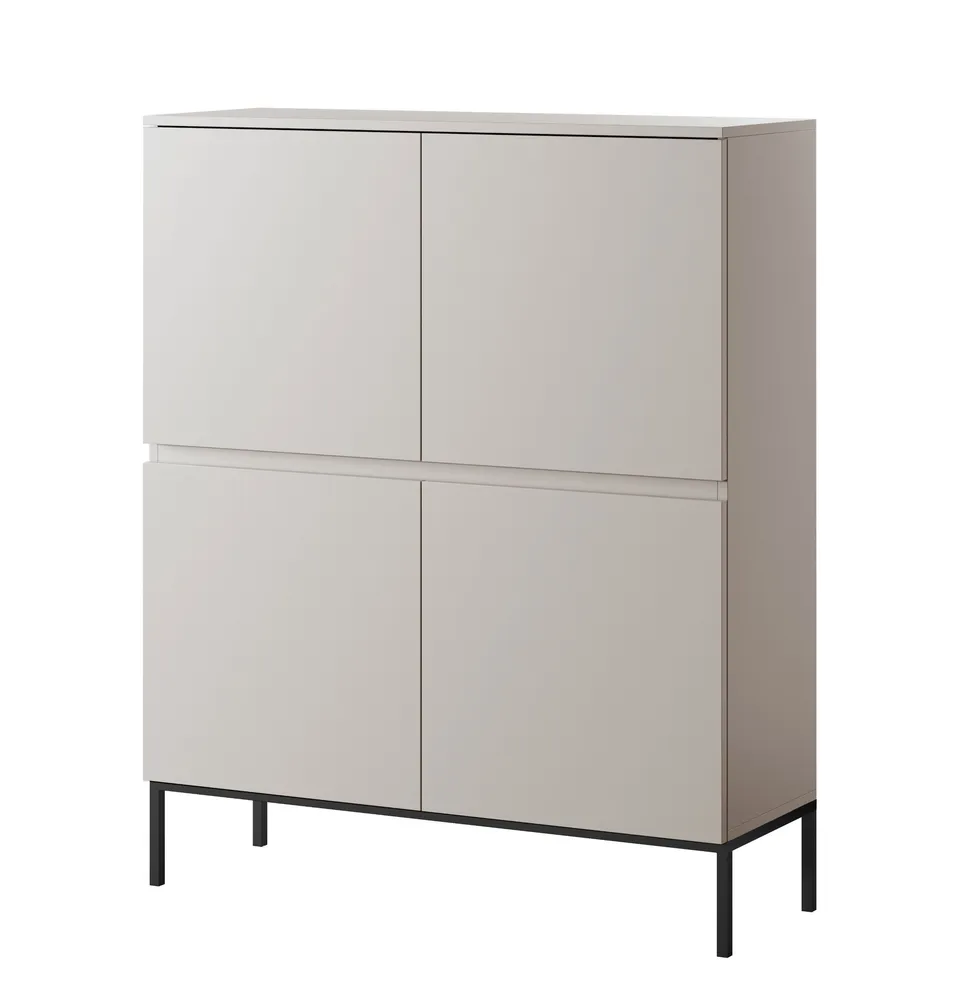 selsey-bemmi-hohe-kommode-100-cm-kaschmir-mit-stahlf-en image 1
