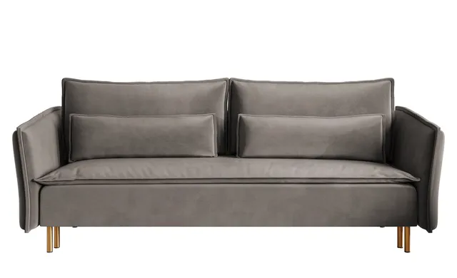 selsey-ummo-dreisitziges-schlafsofa-in-grau-mit-stauraum-hydrophober-samt-golden image 1