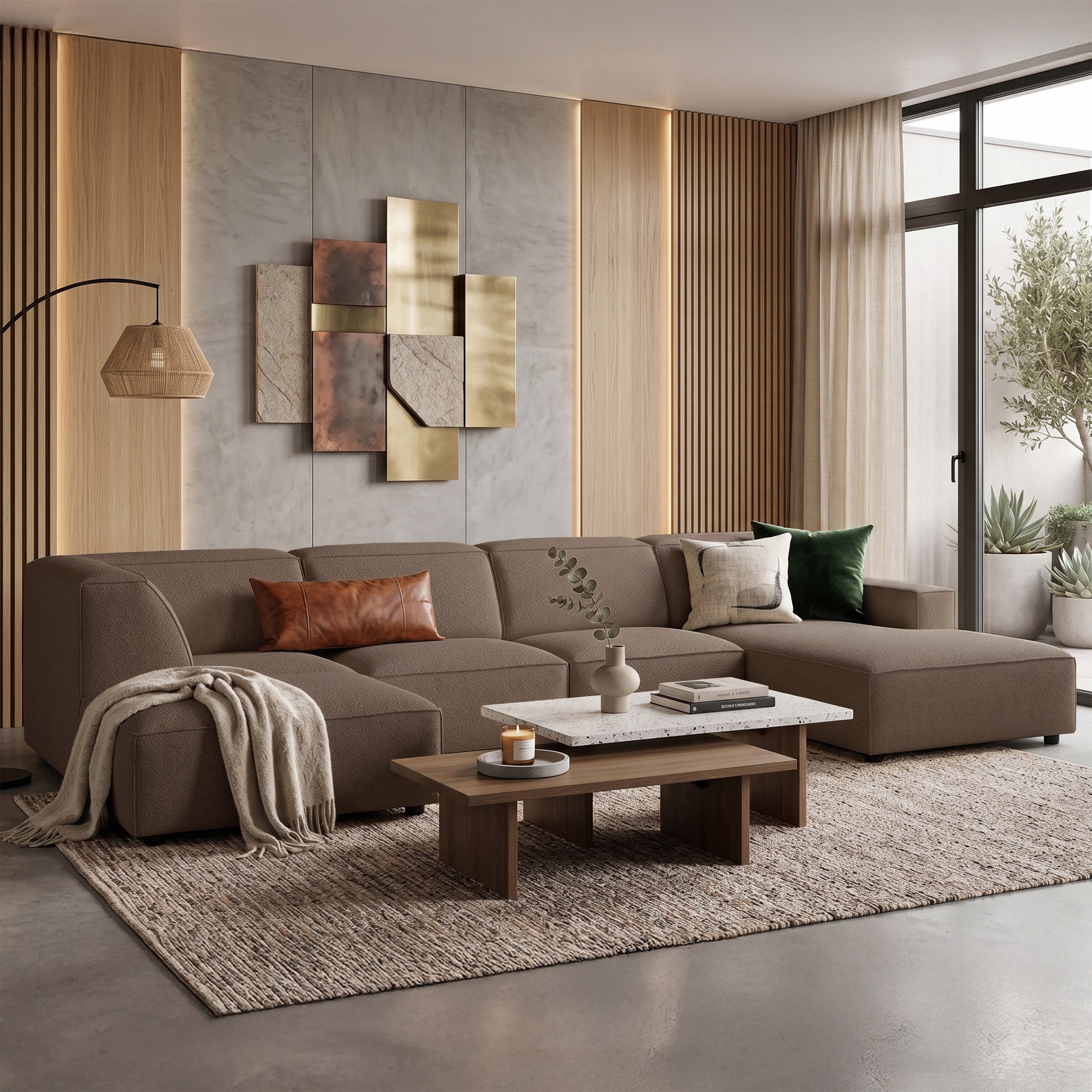selsey-sellmo-u-f-rmiges-modulares-ecksofa-links-mit-hocker-hellbraun-chenille-h image 2