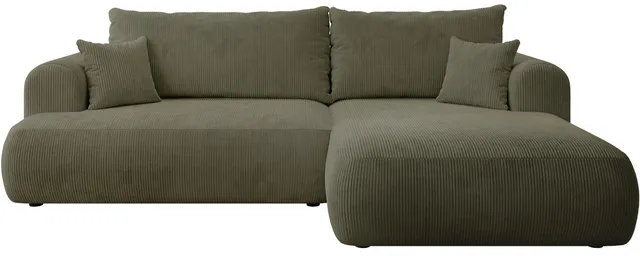 selsey-ovo-cord-ecksofa-mit-schlaffunktion-l-form-rechts-olivgr-ner-cord image 1