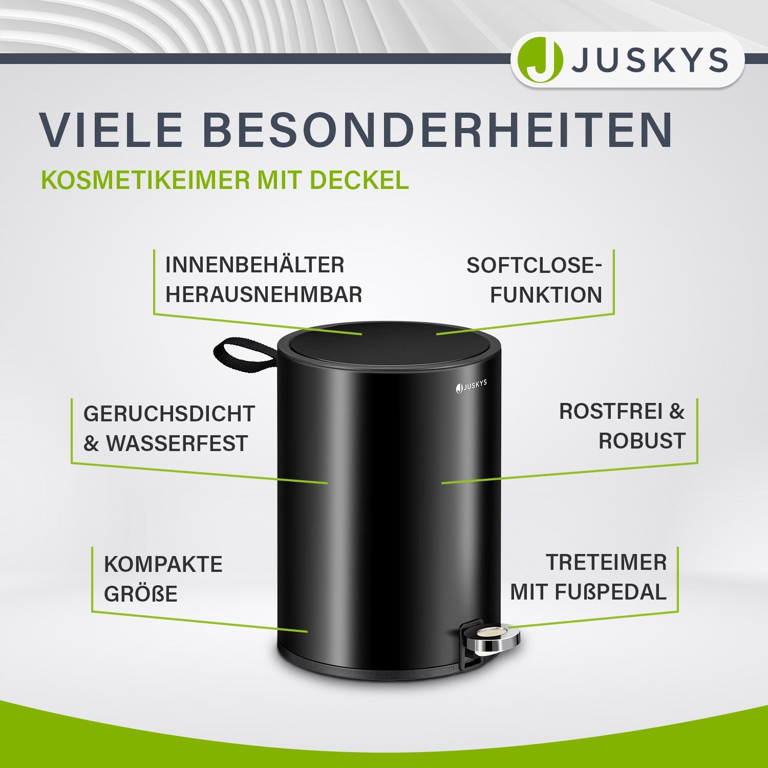 juskys-kosmetikeimer-mit-deckel-3-66-l-treteimer-edelstahl image 2