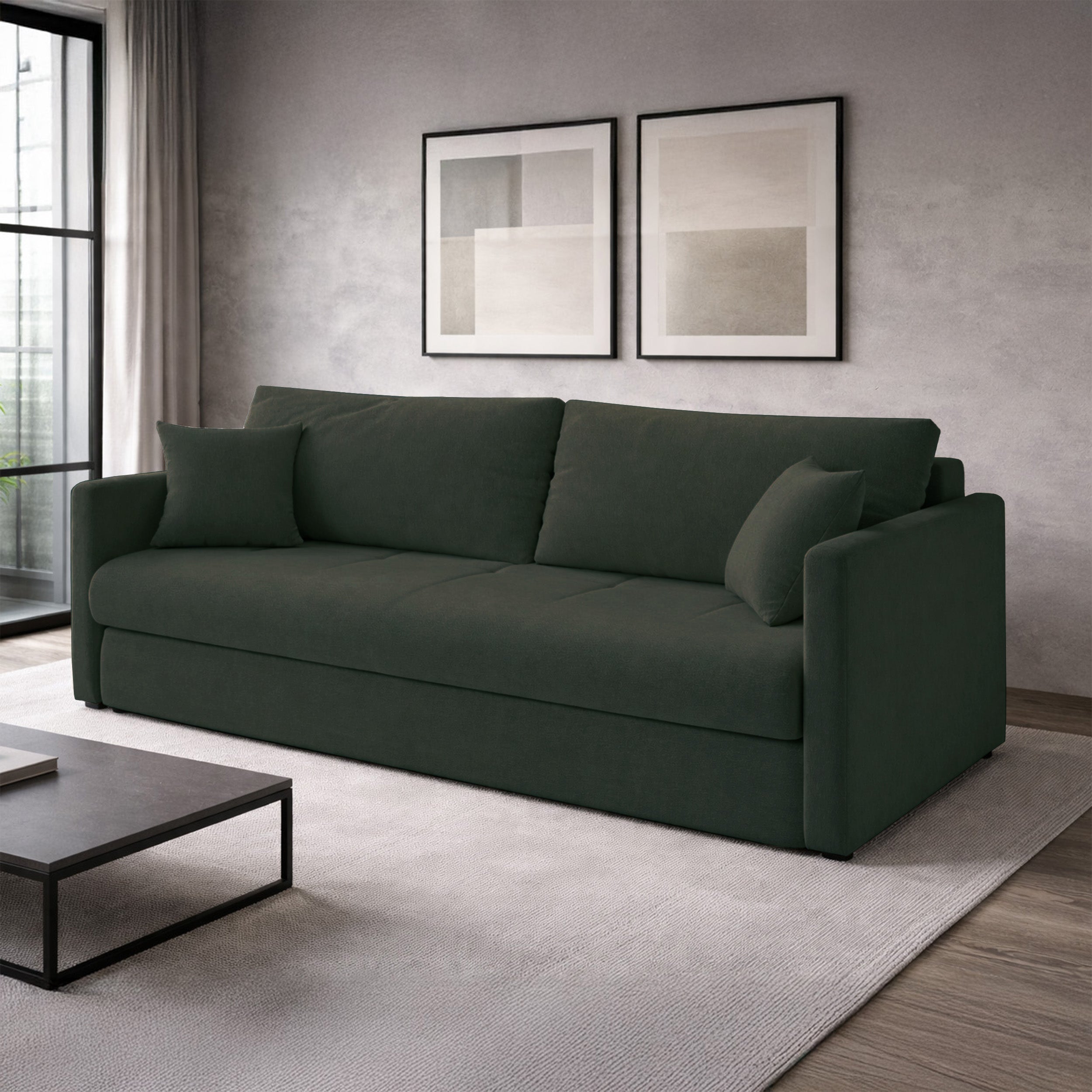 selsey-lorro-dreisitziges-schlafsofa-ausklappbar-mit-stauraum-dunkelgr-ner-cheni image 2