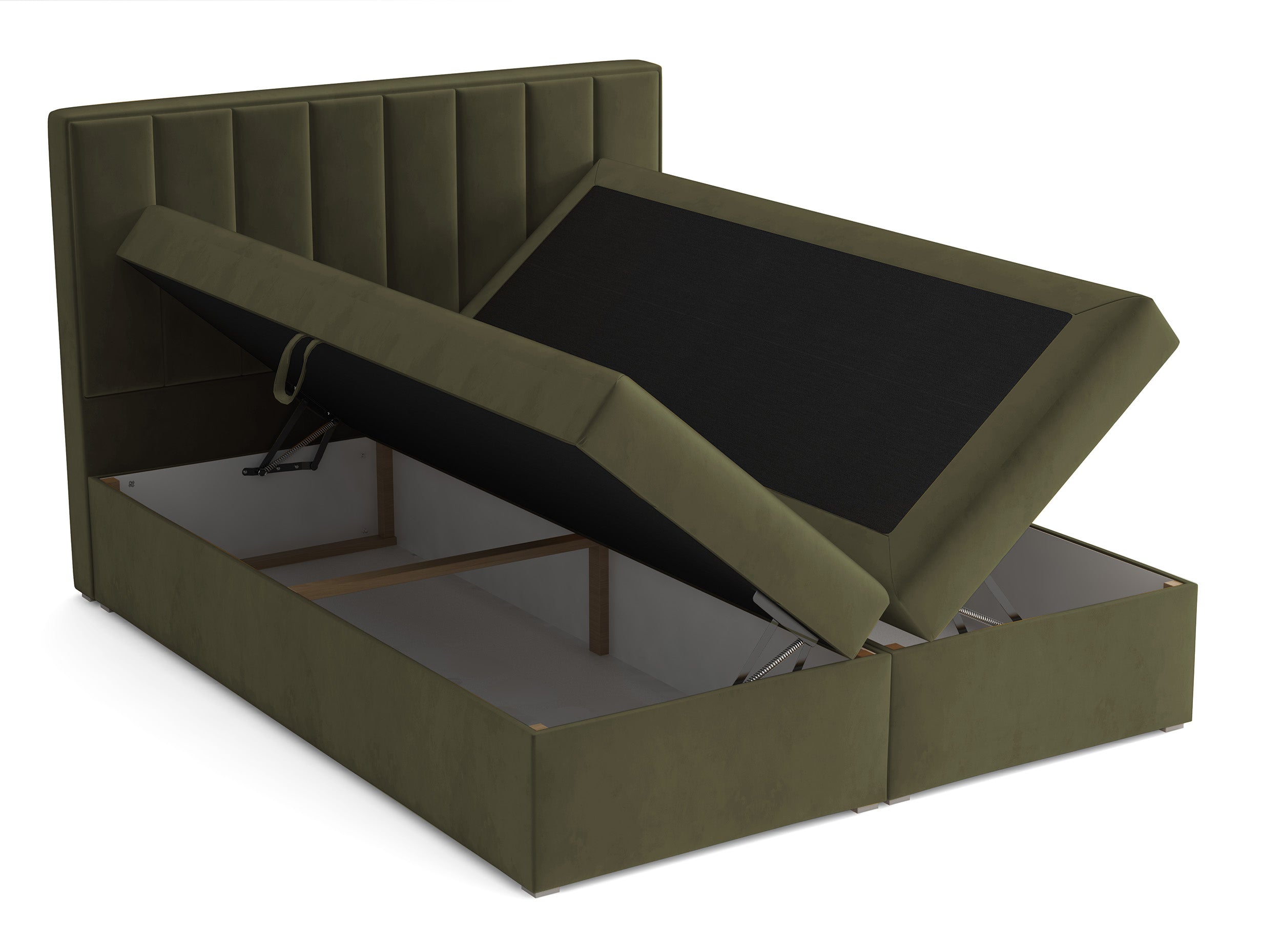 selsey-rinus-kontinentales-bett-160x200-cm-mit-stauraum-und-topper-olivgr-ner-sa image 3
