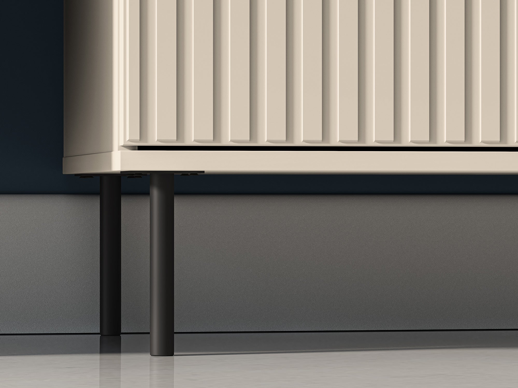 selsey-caletto-kommode-160-cm-zweit-rig-mit-drei-schubladen-beige-mit-lamellen image 6