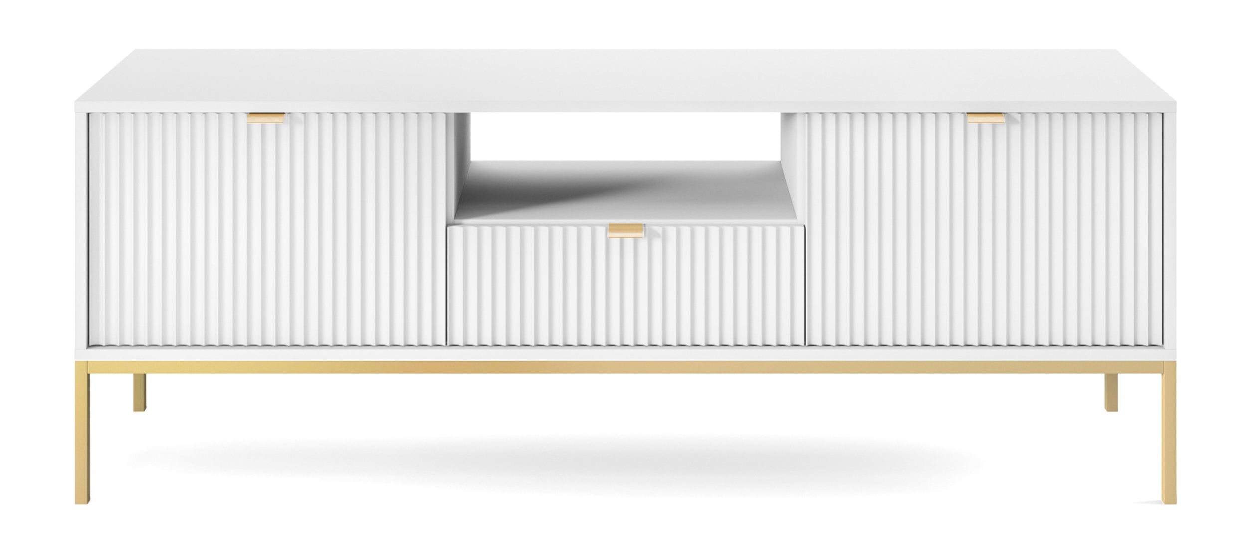 selsey-vellore-tv-schrank-154-cm-wei-mit-gerillten-fronten-und-goldenem-gestell image 6
