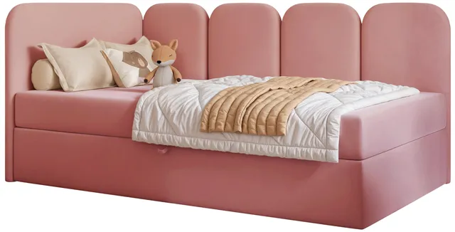 selsey-nubini-jugendbett-90x200-links-mit-stauraum-rosa-velours image 1